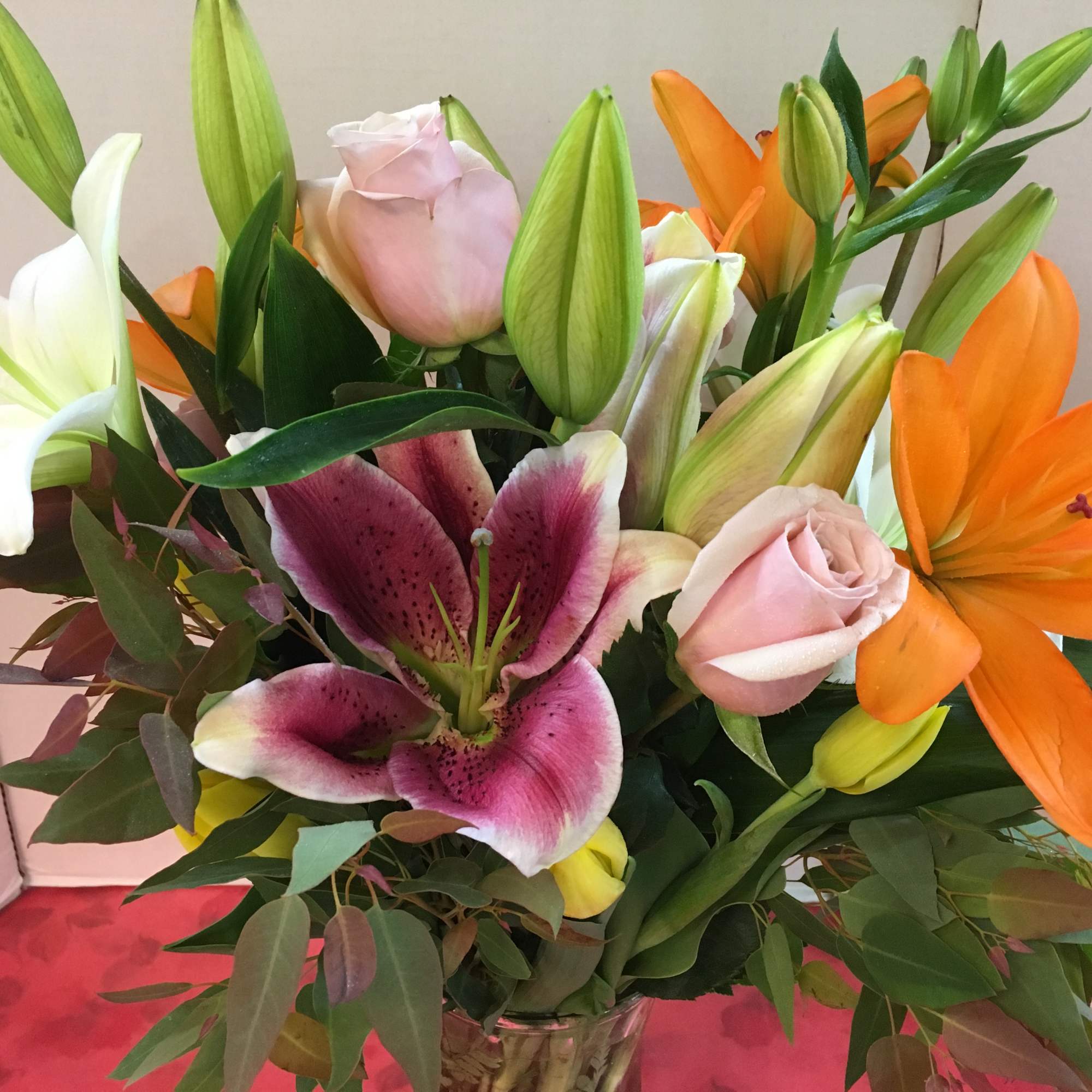Assorted Lilies,  Roses, Tulip(seasonal),  