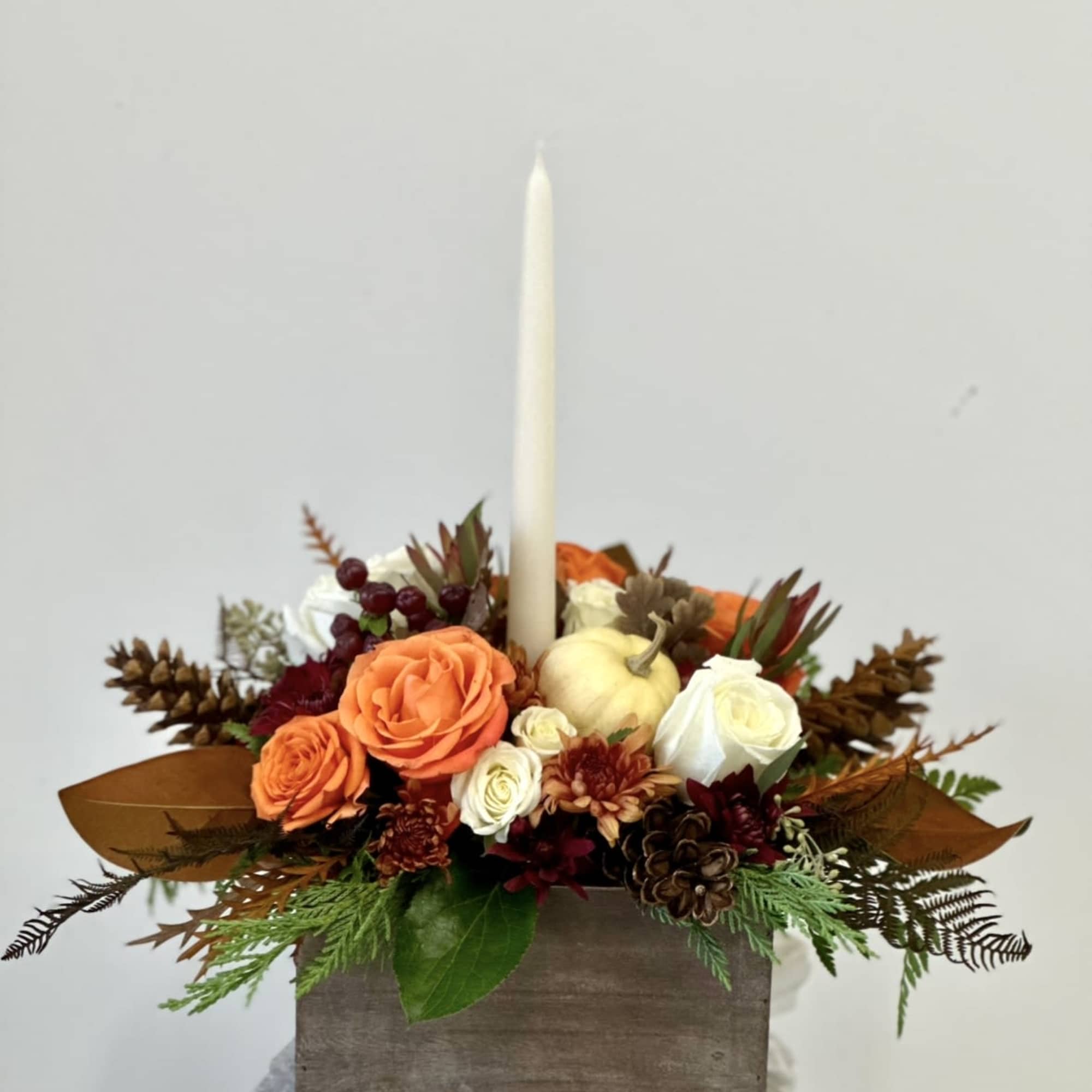Add elegance to your Holiday festivities with the Rustic Chic centerpiece by