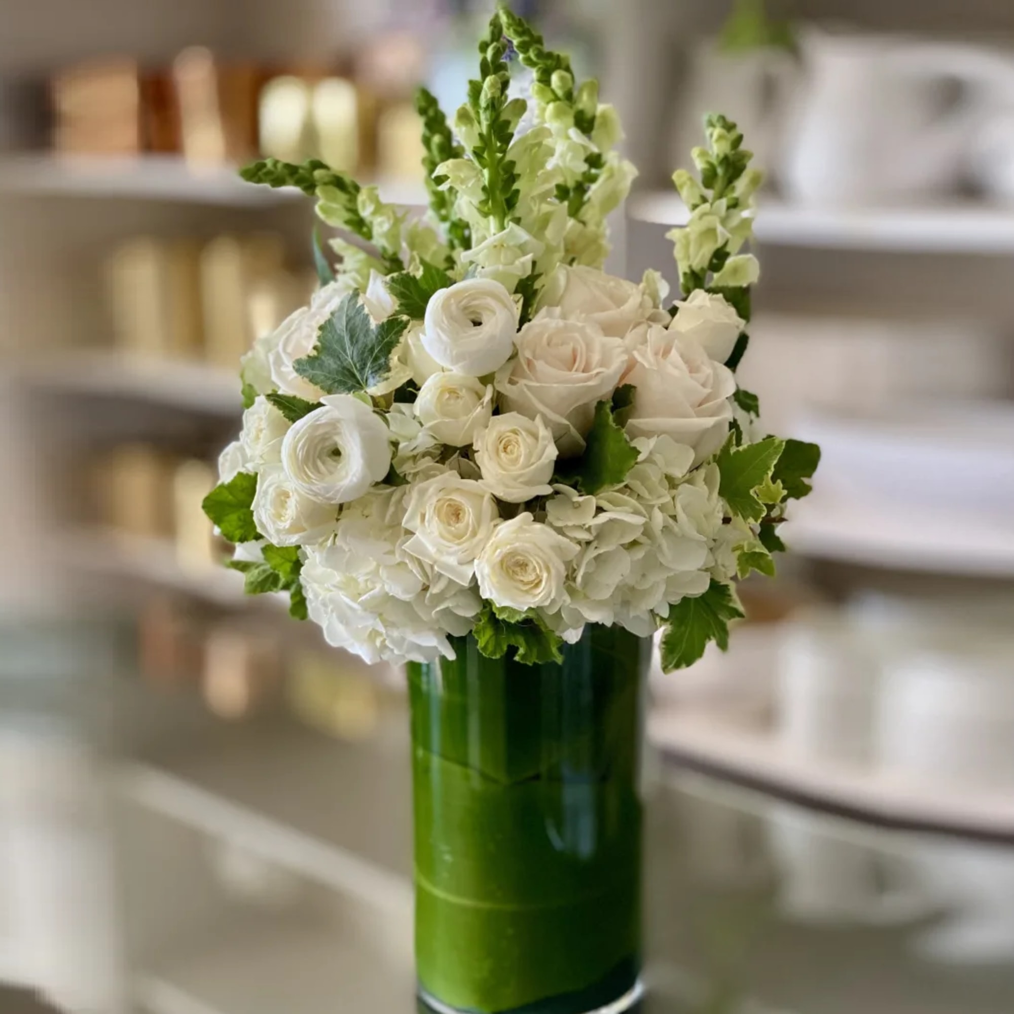 Elevate any space with our Angelique Arrangement, a timeless blend of elegant