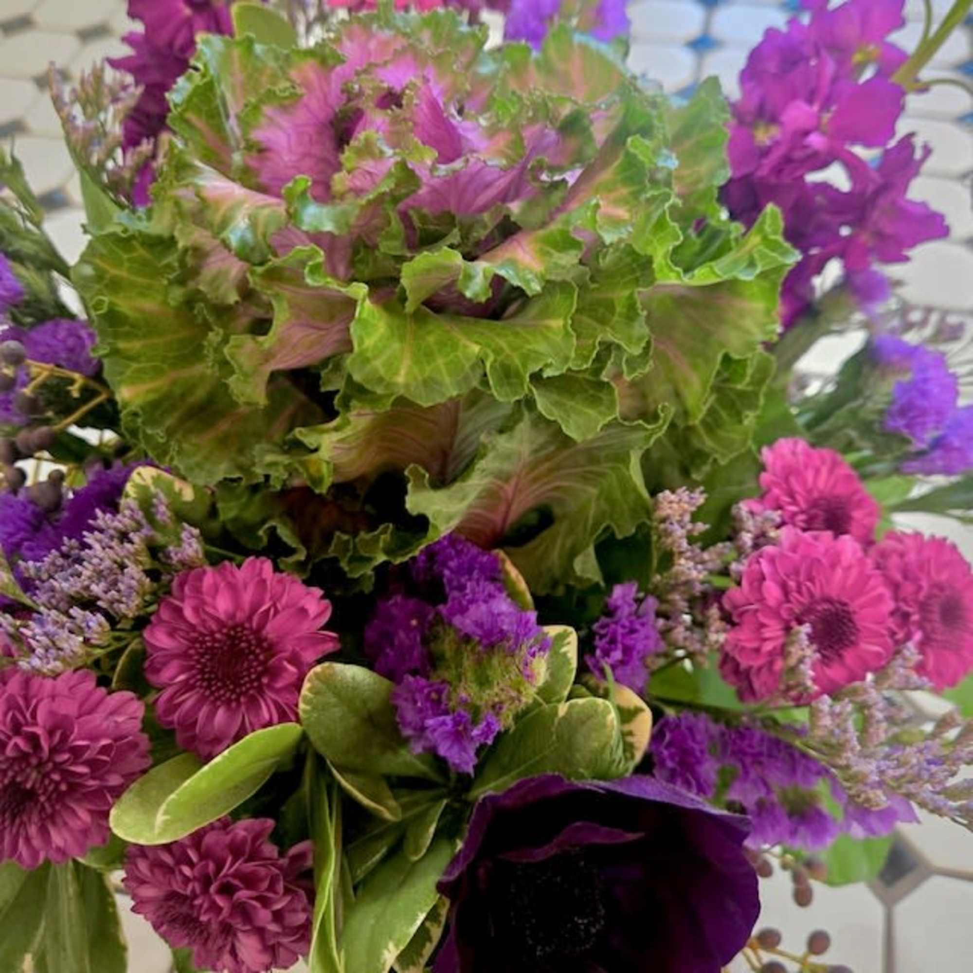 The Garden Harvest brings the comforting feeling of fall, with unique flowers