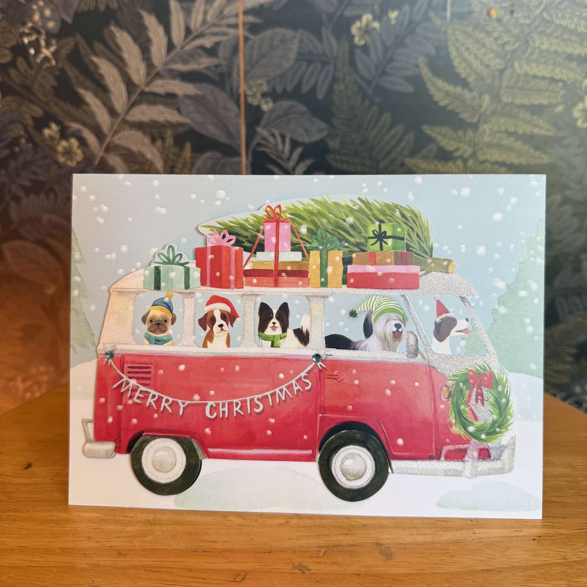 Greeting card perfect for the holidays. 

Outside: &quot;Merry Christmas&quot;
Inside: &quot;...and a Happy