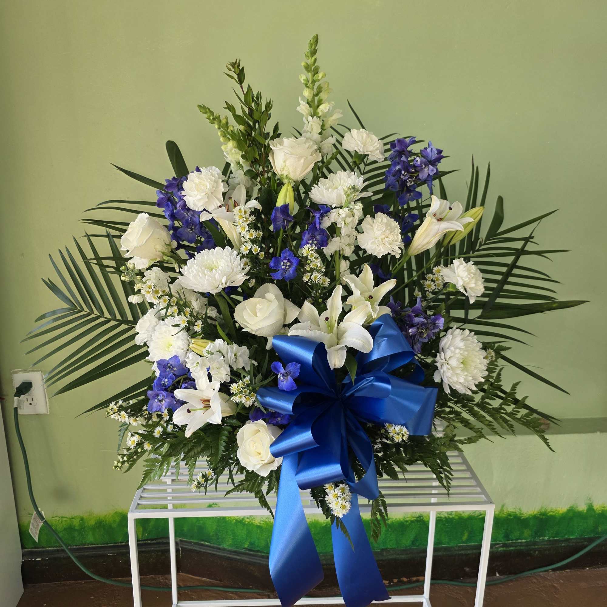 Elegant and serene, the Peaceful Tribute features a timeless blend of white