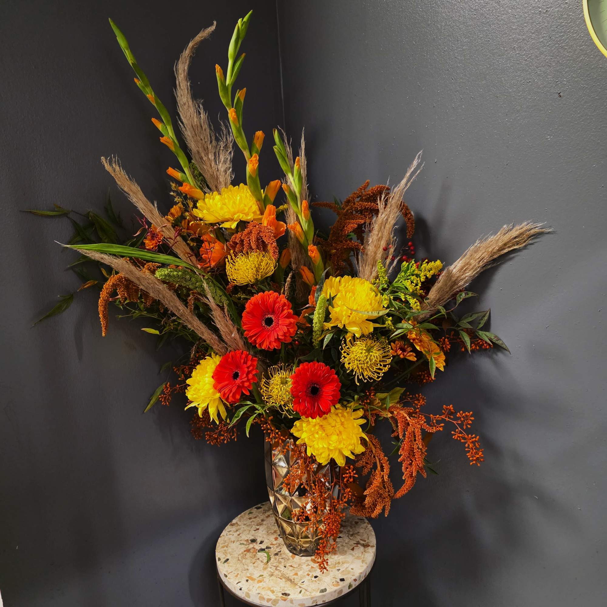 Introducing Harvest Showstopper, a dramatic autumn statement arrangement designed for those who