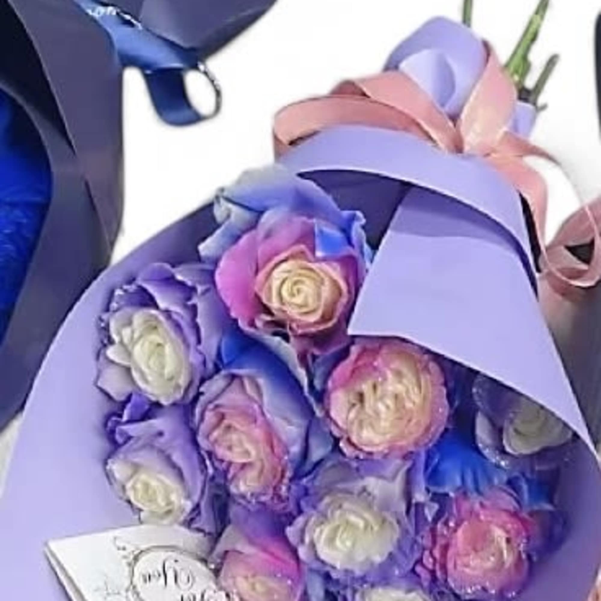 Standard Is Pink Rose 12 Stem
Deluxe Is Blue Color Rose 12 Stem
Premium