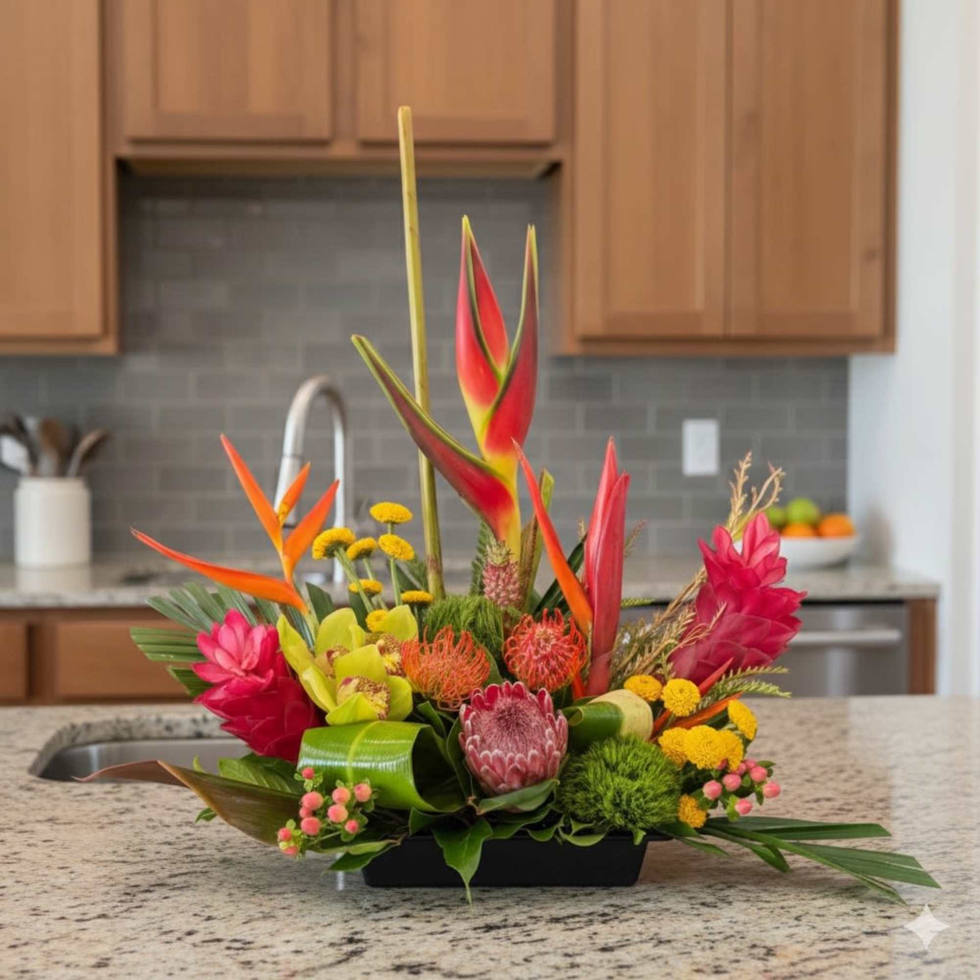 Elegant and modern tropical bouquet 