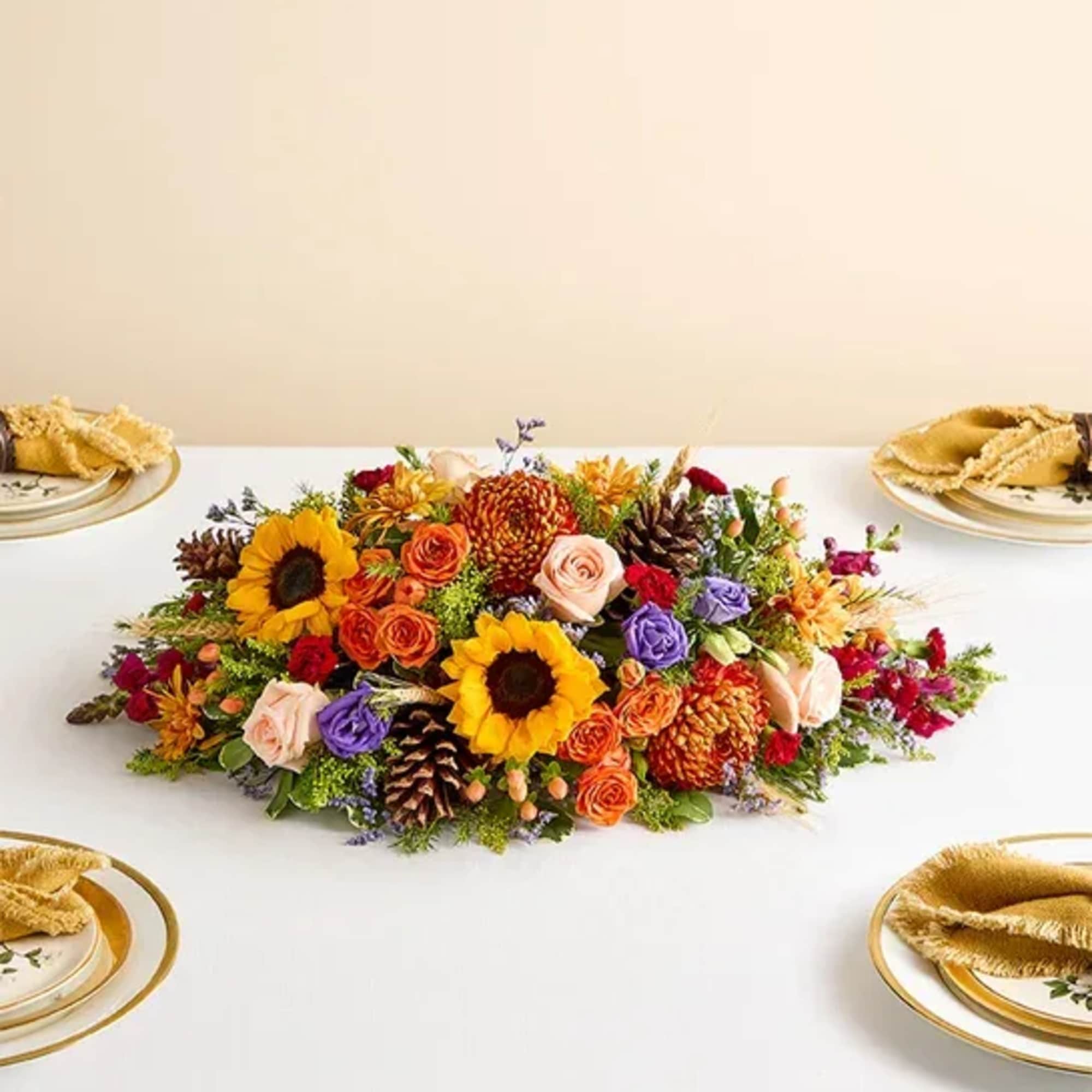 NEW This vibrant centerpiece transforms any table into the setting for a