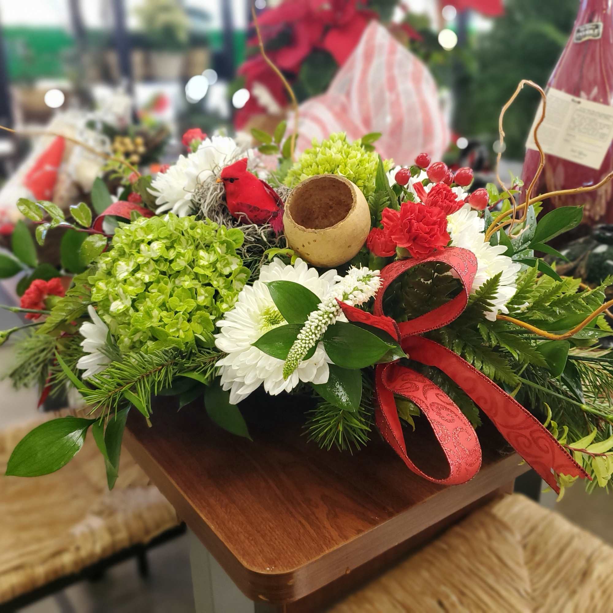 A spectacular variety of Christmas florals and bright accents ready to brighten