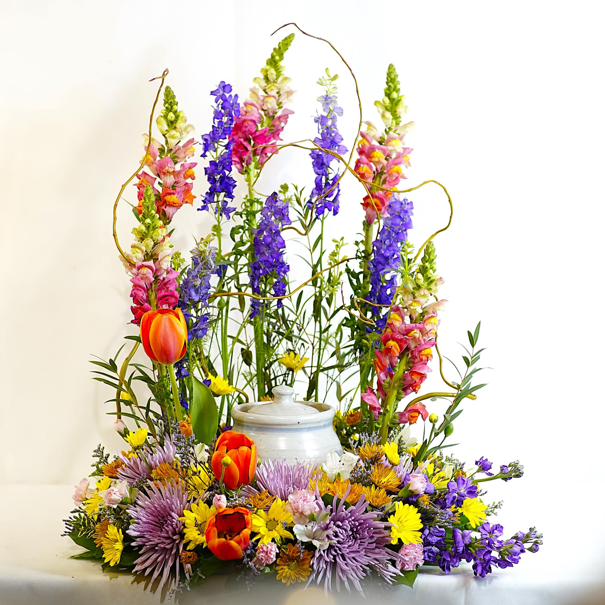 A serene and elegant display, the Twilight Garden Urn Tribute is designed
