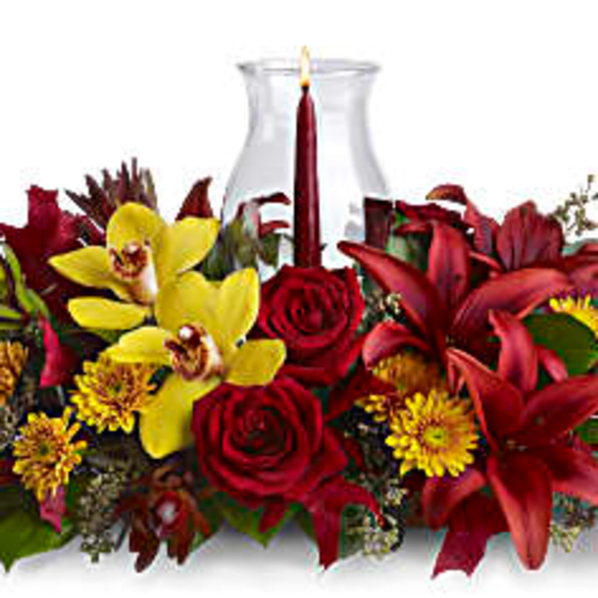 Give thanks by sending this fall flower centerpiece. A chic, exotic spin