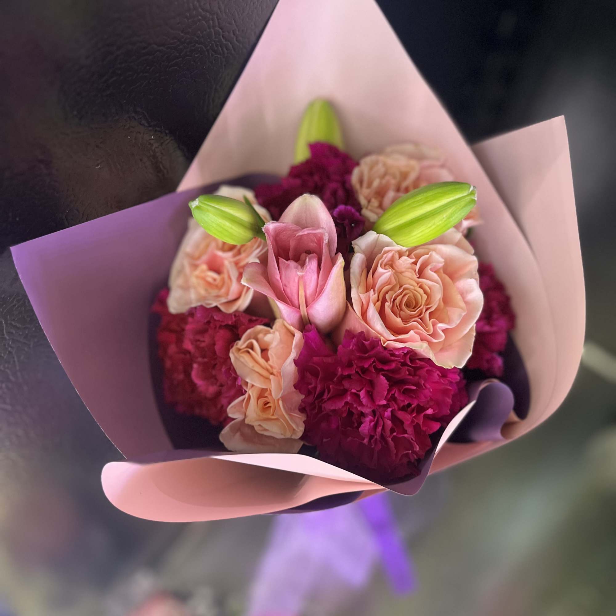 fresh flowers in bouquet 