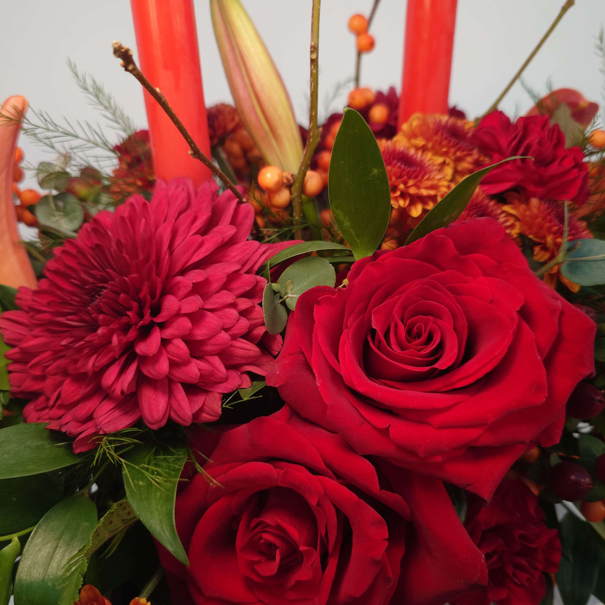 Celebrate the warmth of Thanksgiving with our &quot;Ithaca Harvest Centrepiece,&quot; a tribute