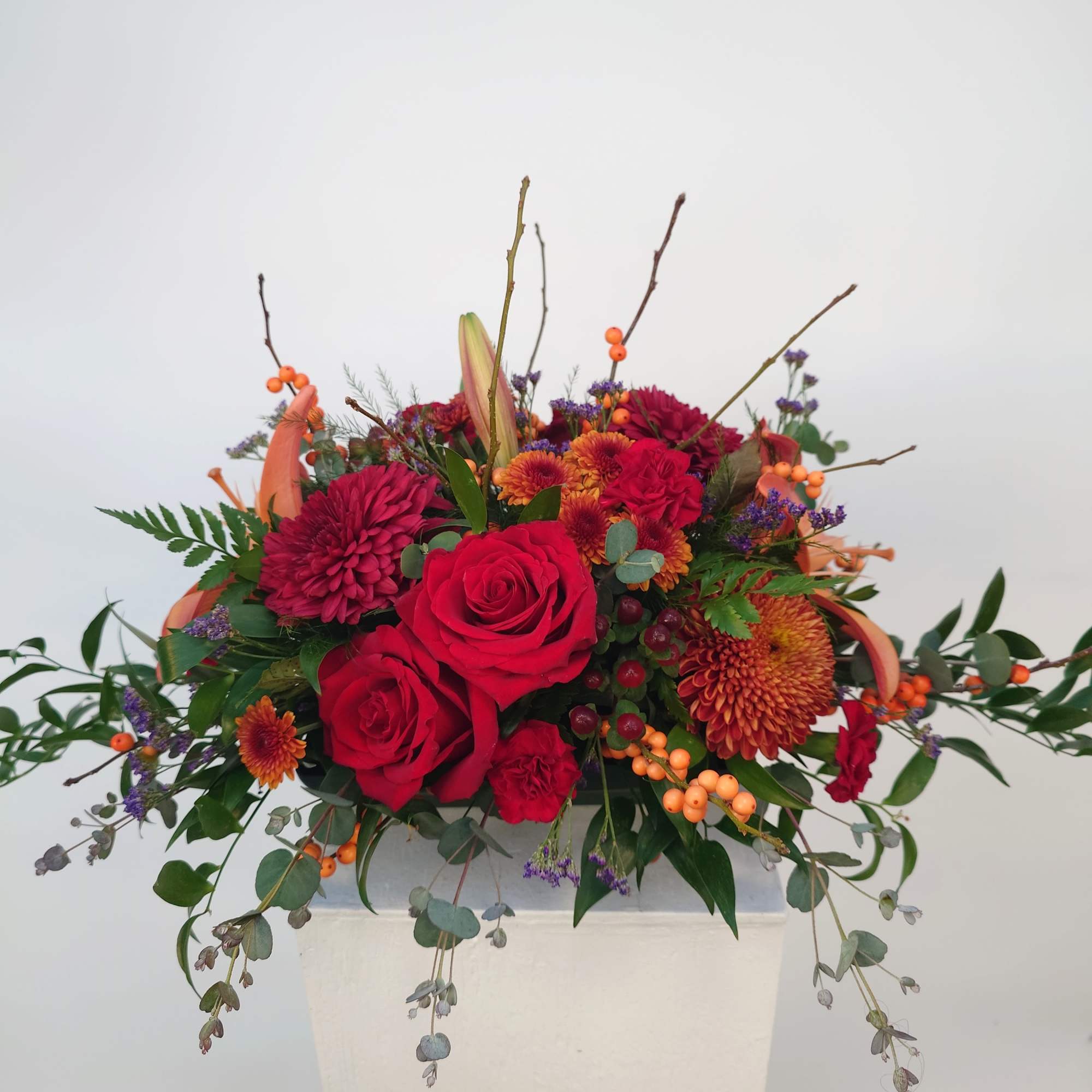 Celebrate the warmth of Thanksgiving with our &quot;Ithaca Harvest Centrepiece,&quot; a tribute