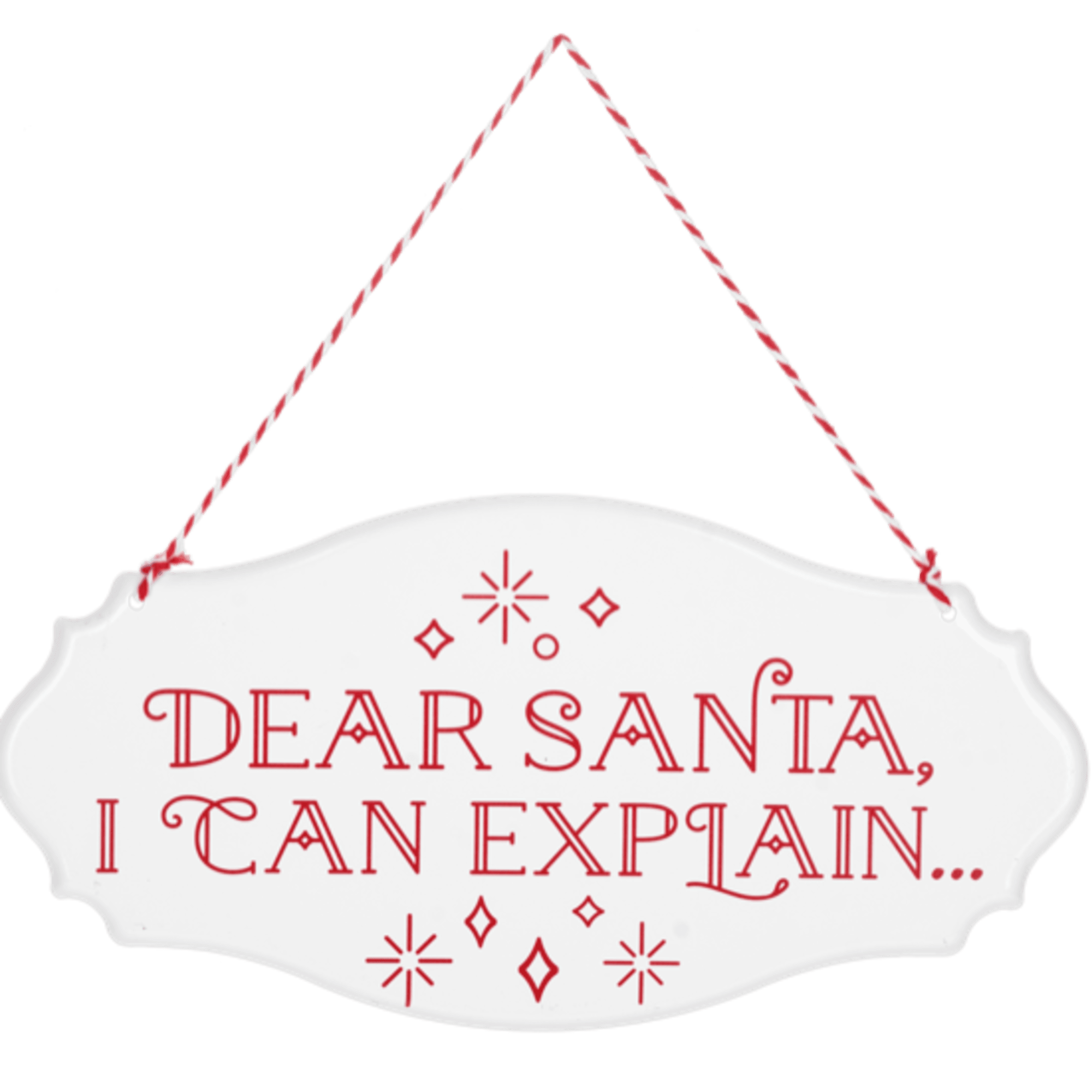 Add a playful touch to your holiday d&eacute;cor with these festive metal