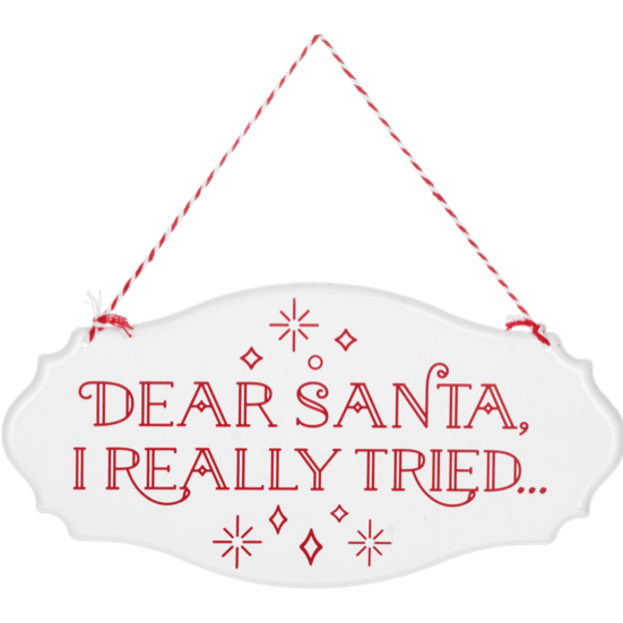 Add a playful touch to your holiday d&eacute;cor with these festive metal