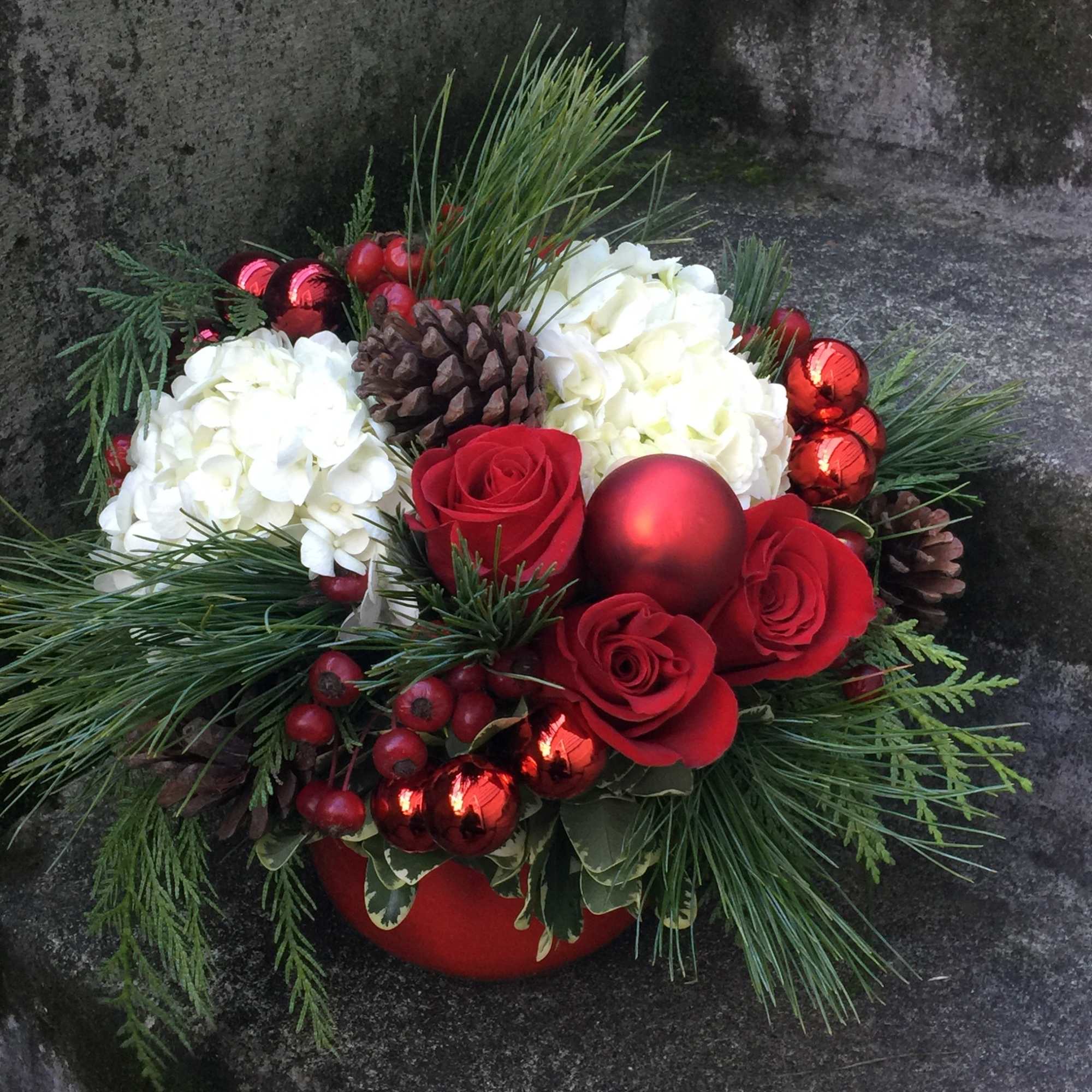 Available beginning December 3rd.

Merry and Bright is the perfect floral arrangement to