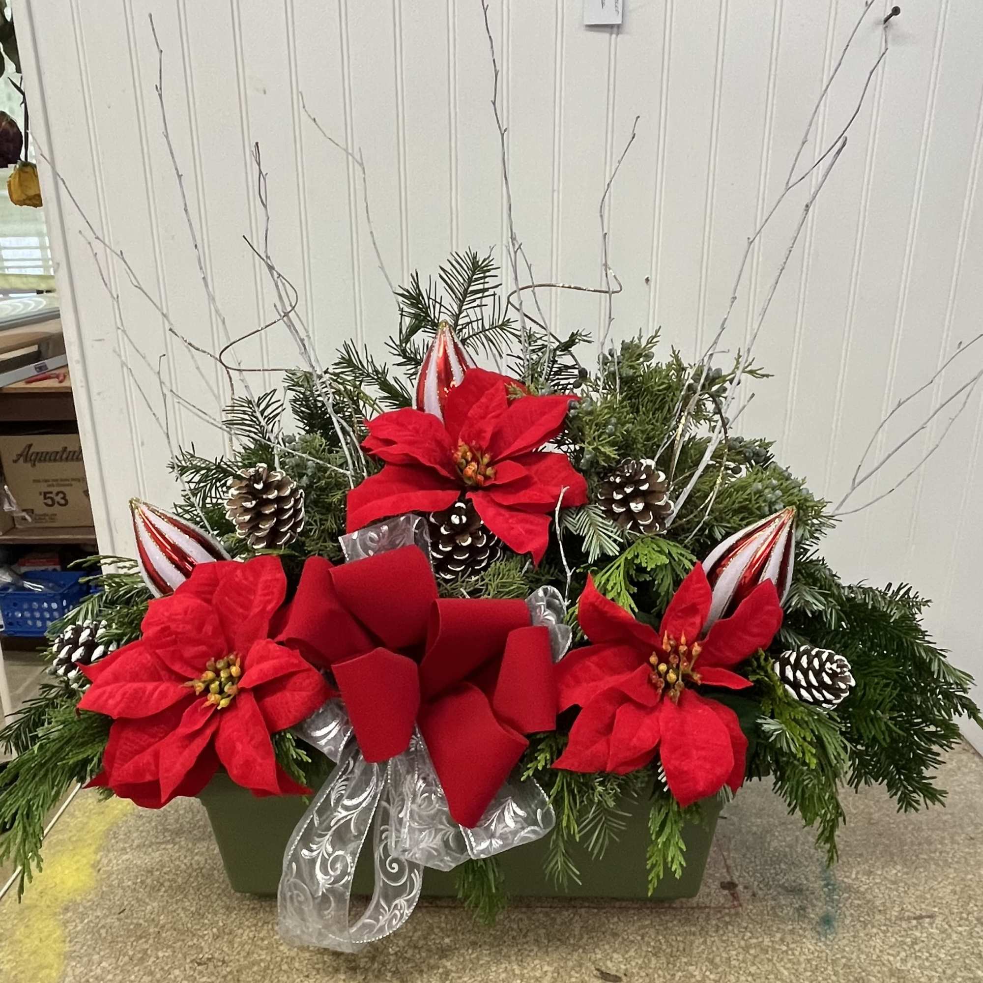 We have 3 different sizes cemetery boxes all filled with a mix