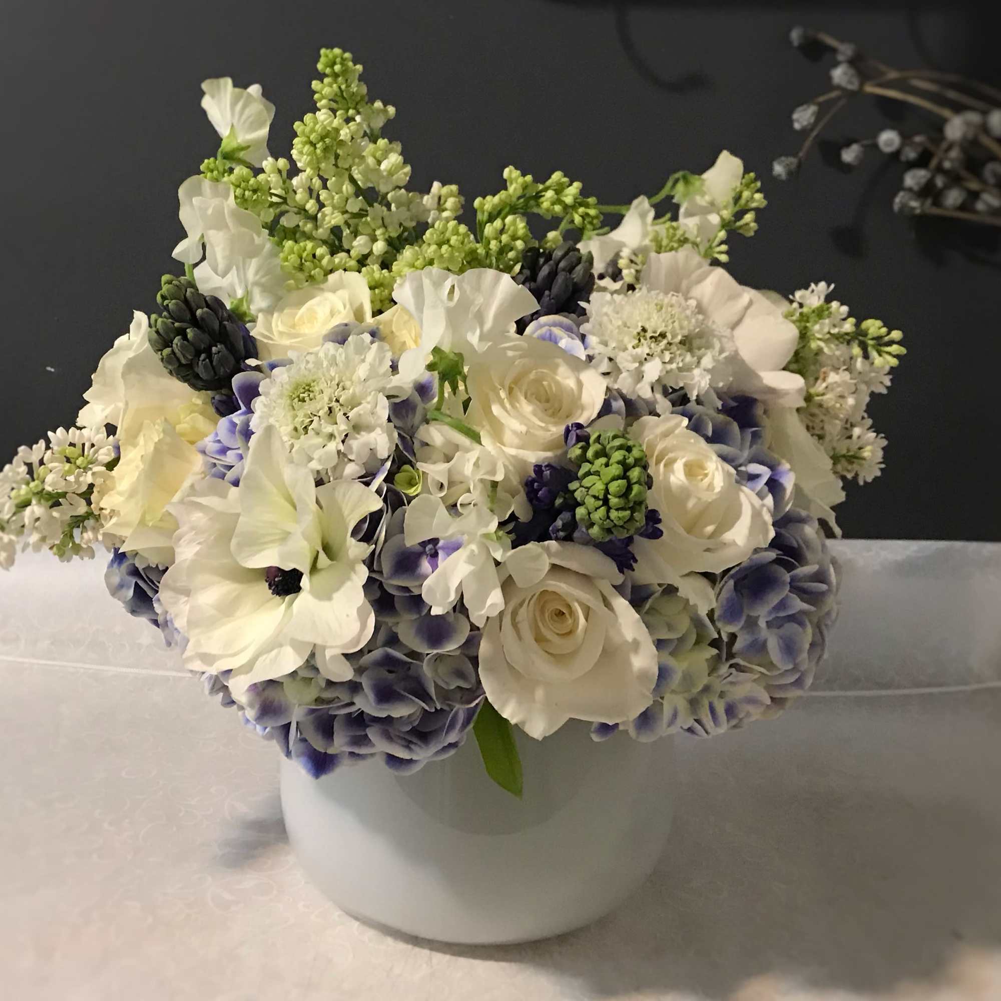 Mixed color of sky blue and white