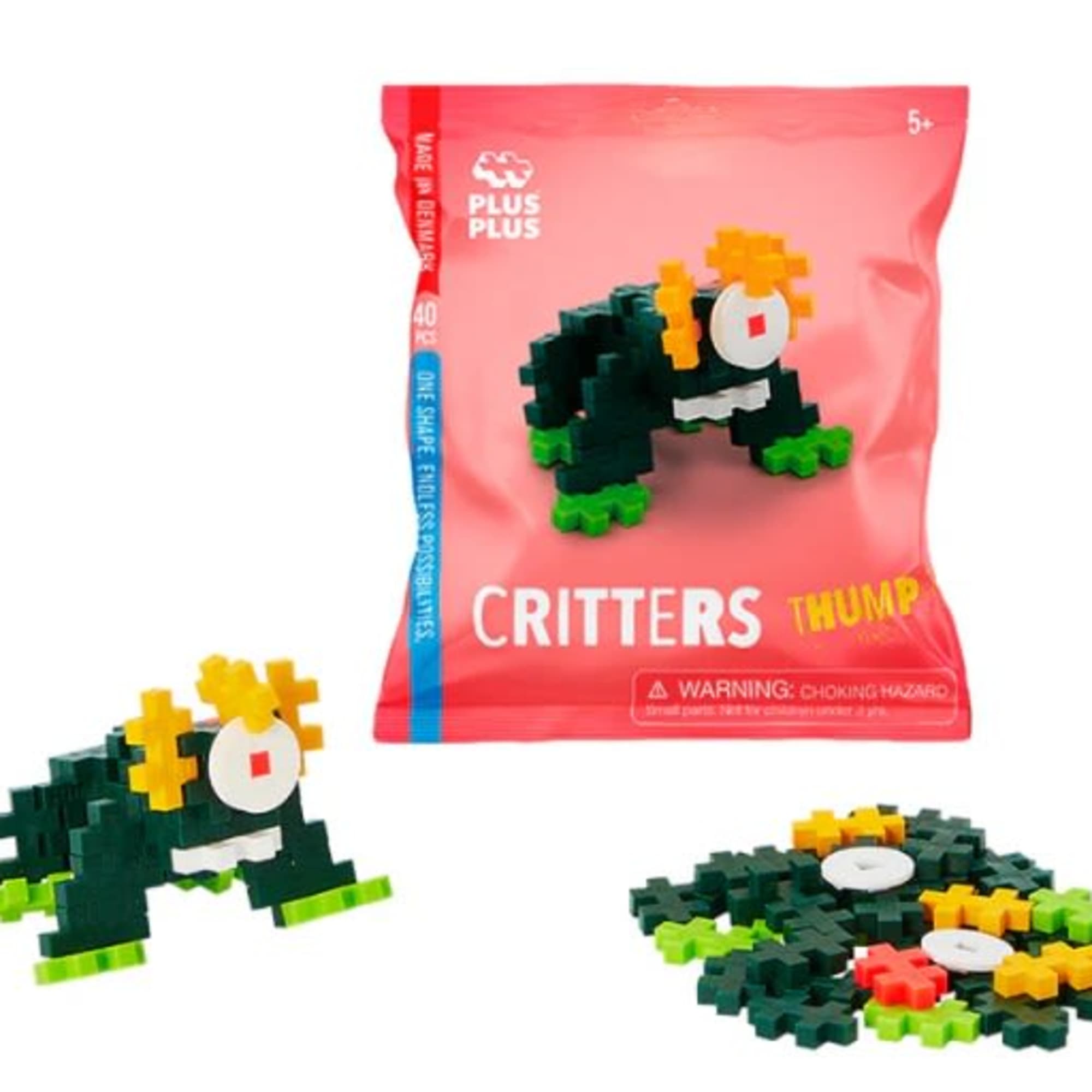 Thump (Coral, Mustard, Forest, Lime, White)

Thump is a rambunctious Critter that is