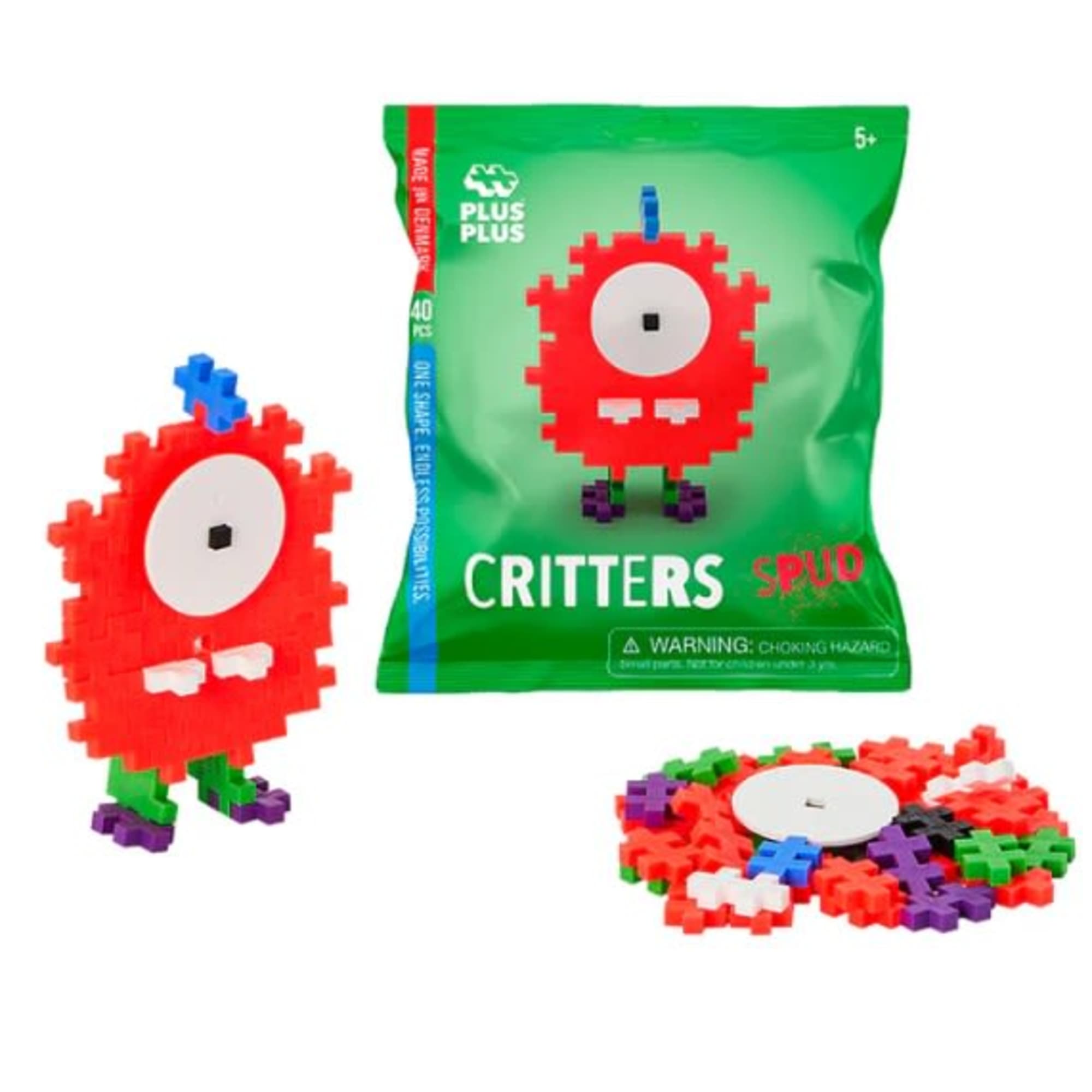 Spud (Coral, Apple, Cornflower, Violet, White, Black) 

Spud is a little Critter