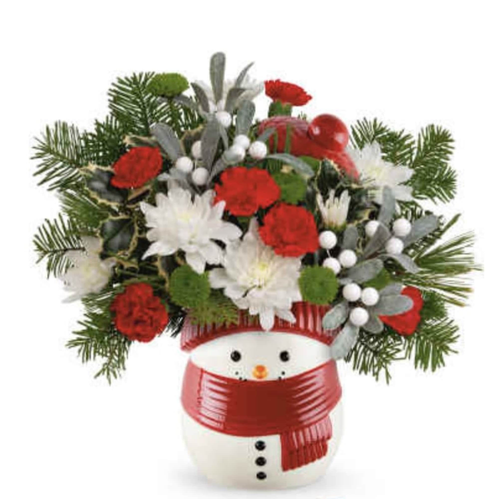 Whether it&#039;s filled with festive Christmas flowers or sweet treats, this cheerful