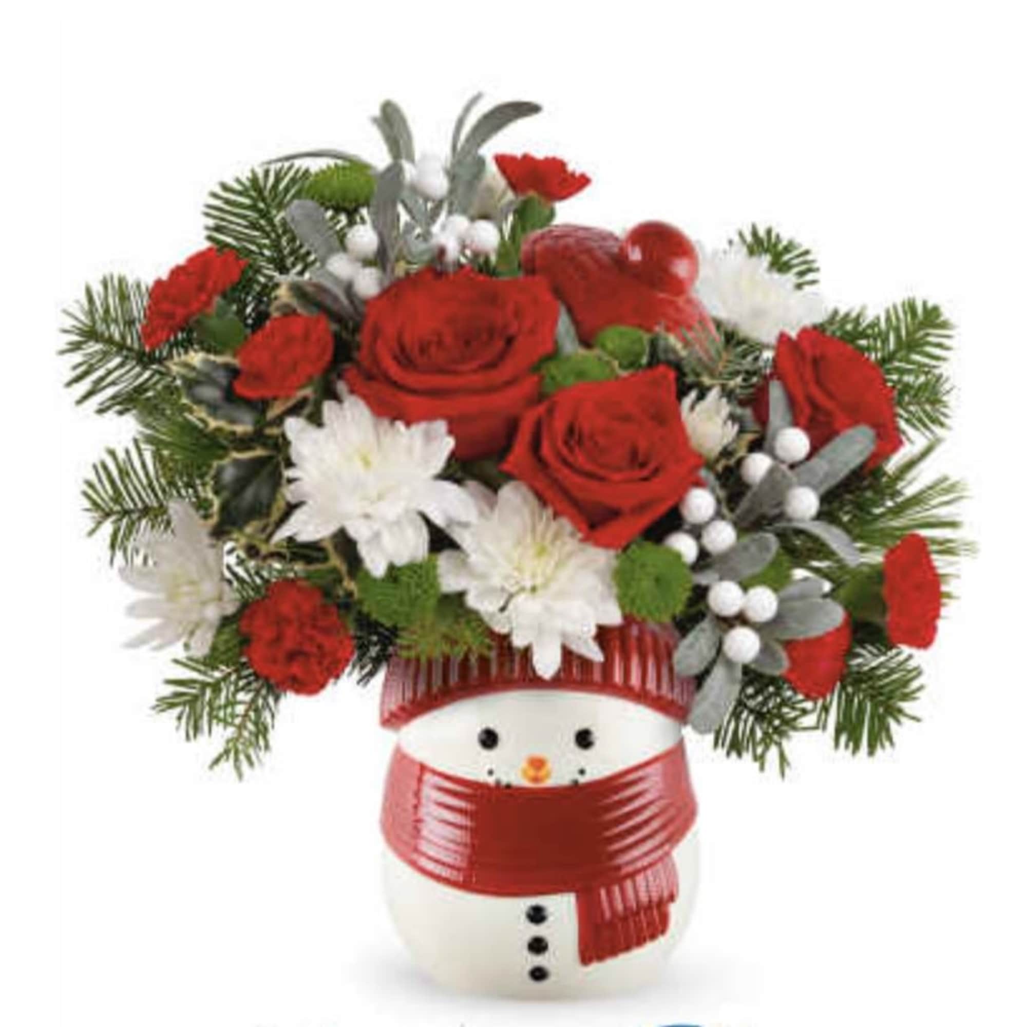 Whether it&#039;s filled with festive Christmas flowers or sweet treats, this cheerful