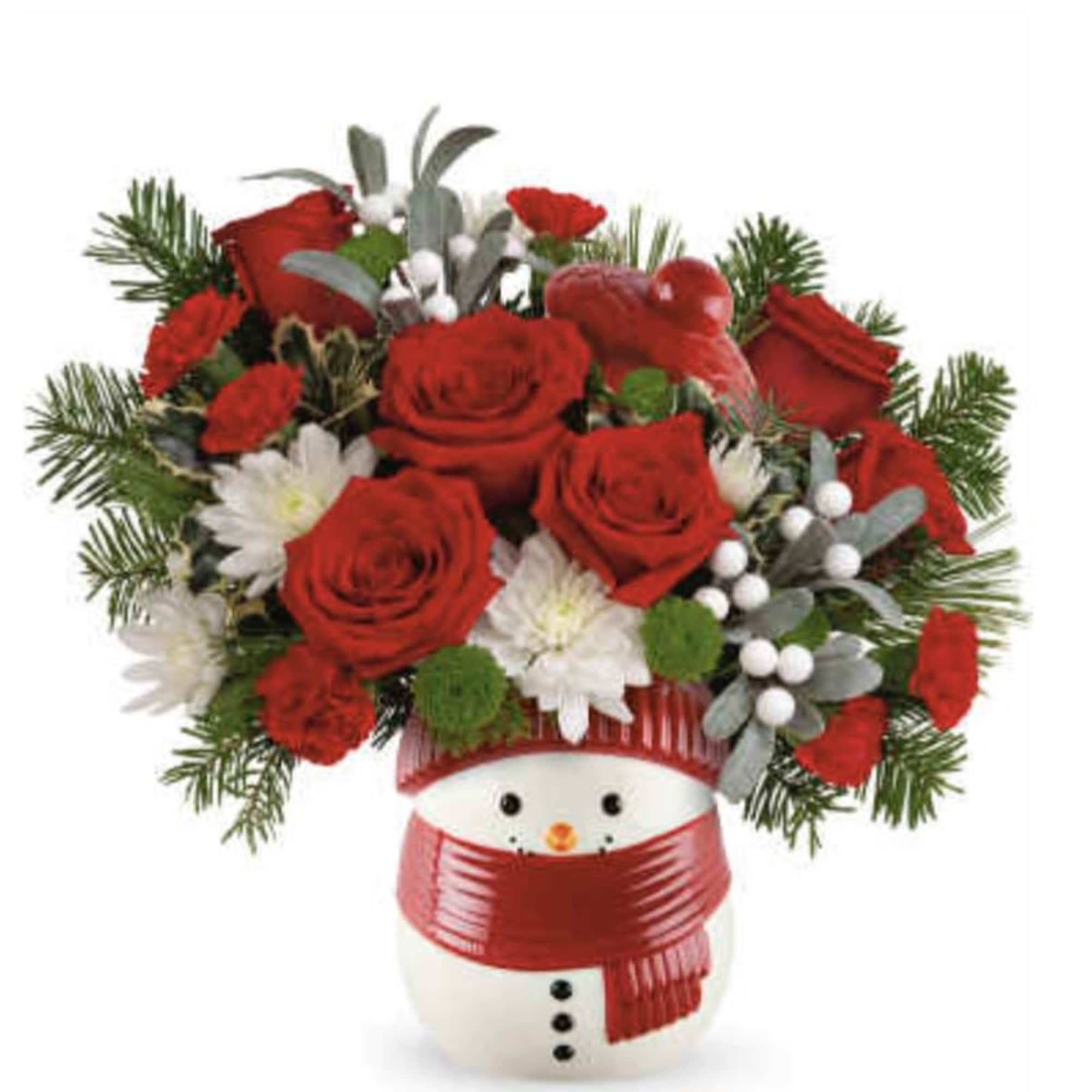 Whether it&#039;s filled with festive Christmas flowers or sweet treats, this cheerful