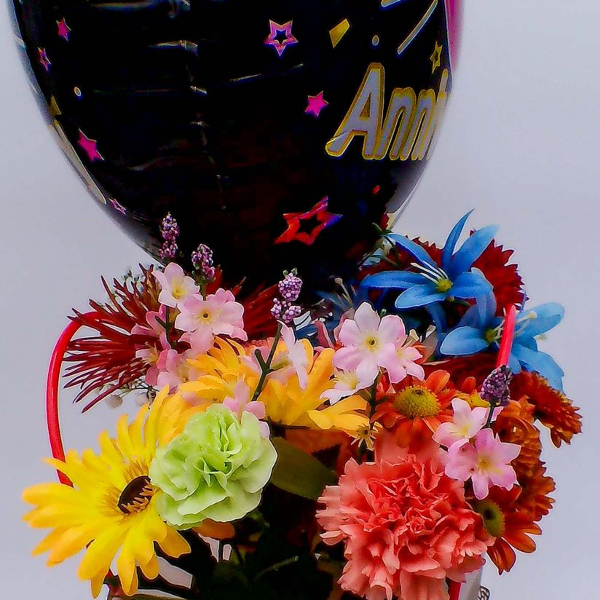Mixed Fresh Flowers (14&ndash;16 stems): a colorful blend of 6 carnations, 2