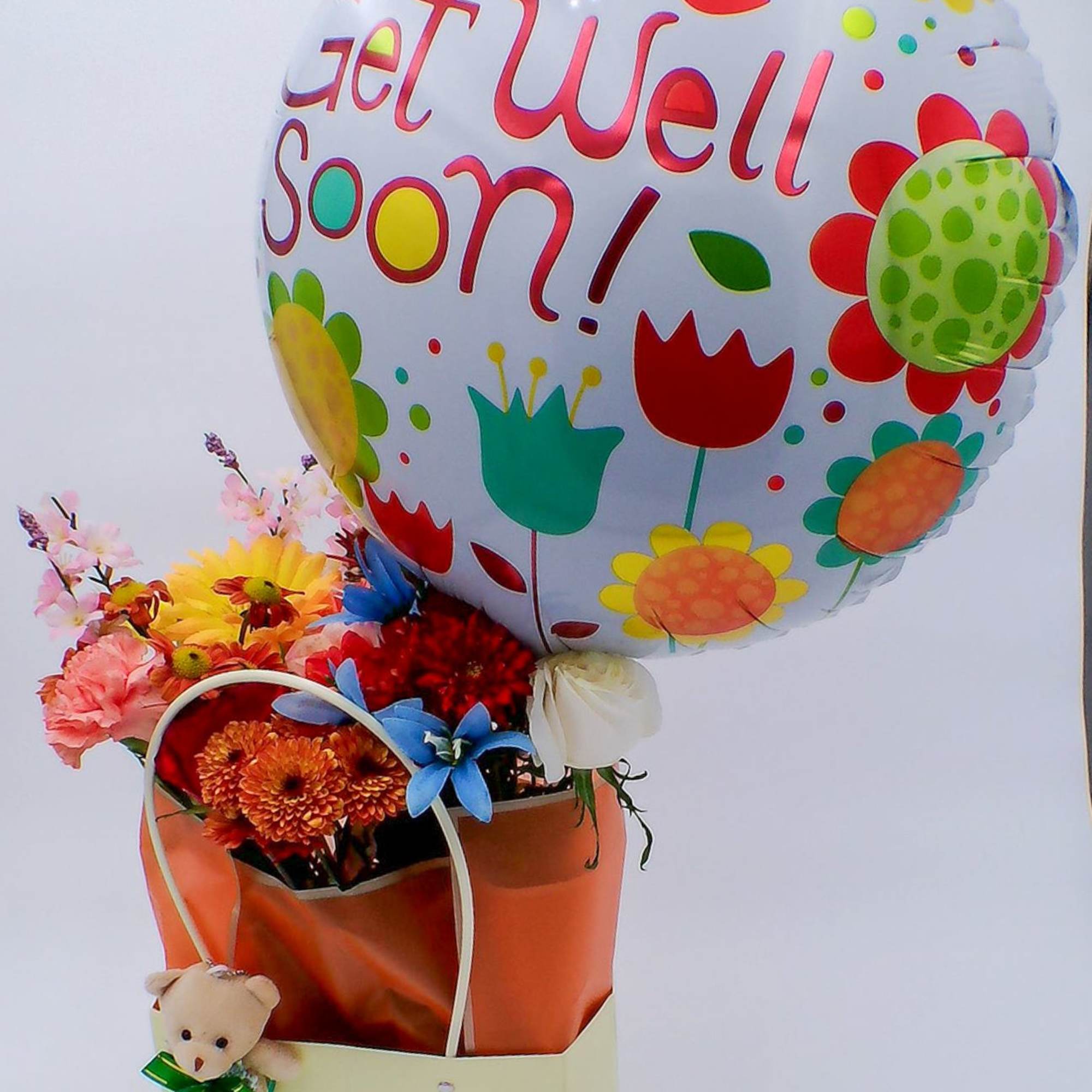 Mixed Fresh Flowers (14&ndash;16 stems): a colorful blend of 8 carnations, 2