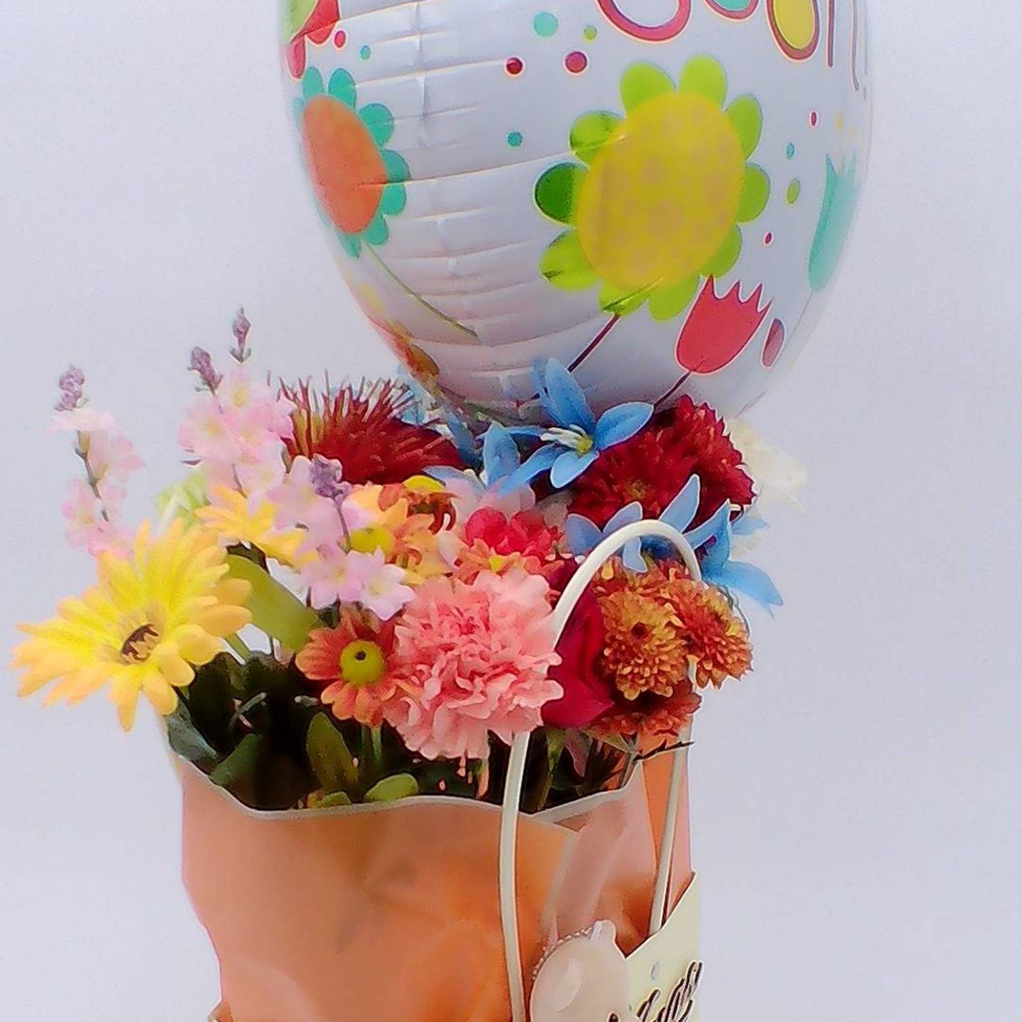 Mixed Fresh Flowers (14&ndash;16 stems): a colorful blend of 8 carnations, 2