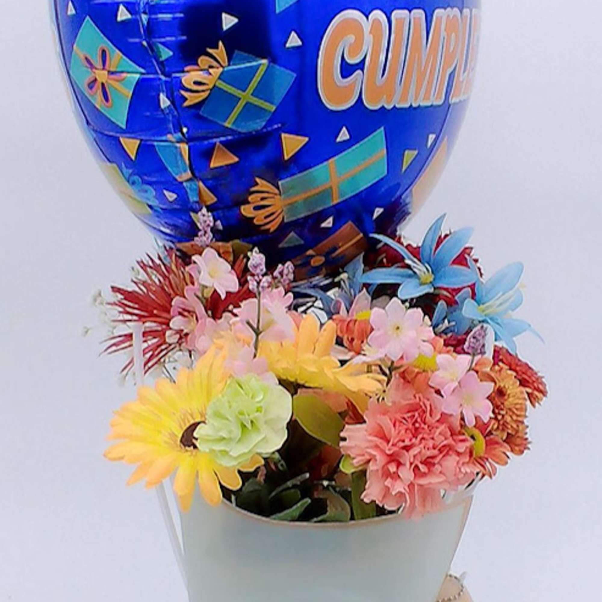 Mixed Fresh Flowers (14&ndash;16 stems): a colorful blend of 8 carnations, 2