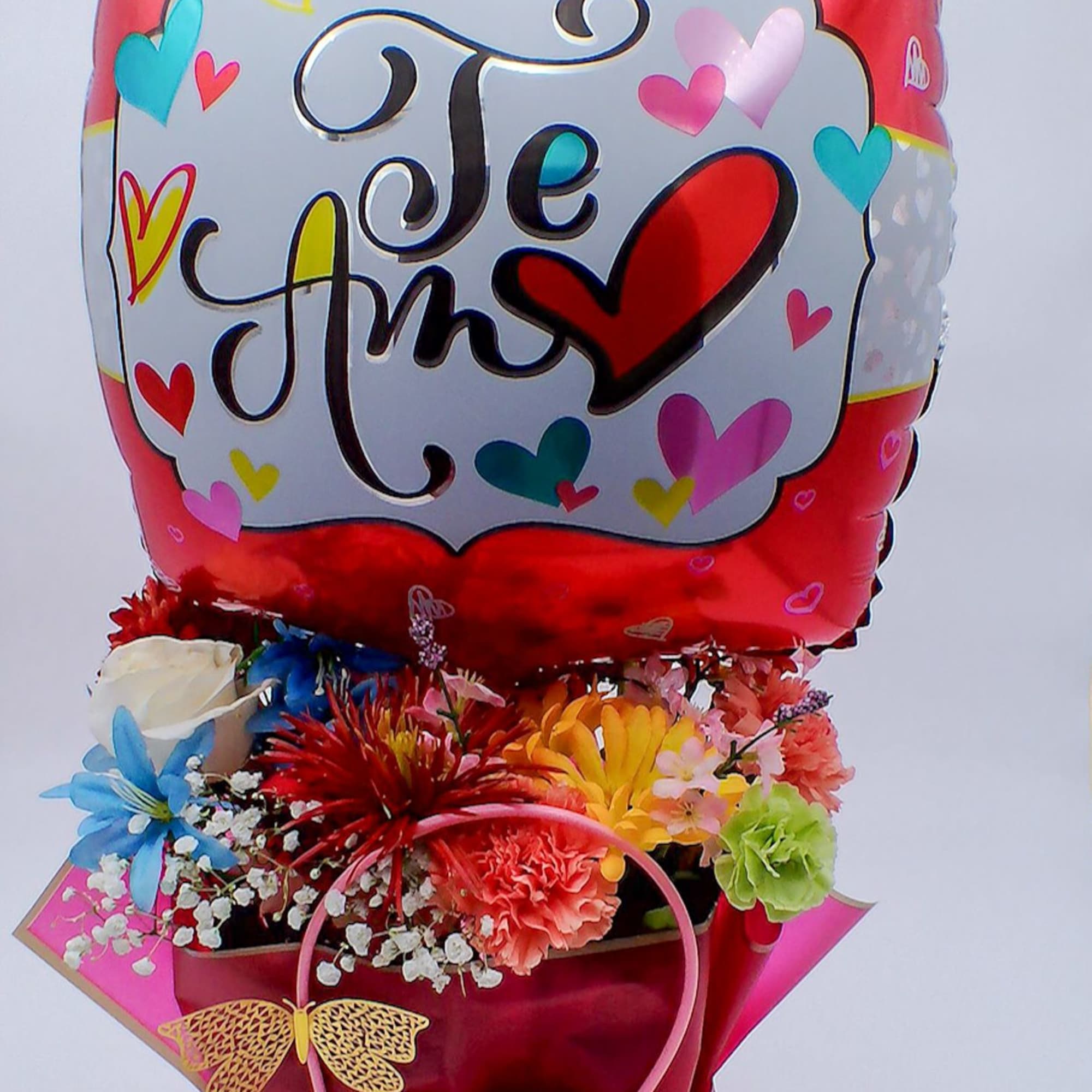 Mixed Fresh Flowers (14&ndash;16 stems): a colorful blend of 8 carnations, 2