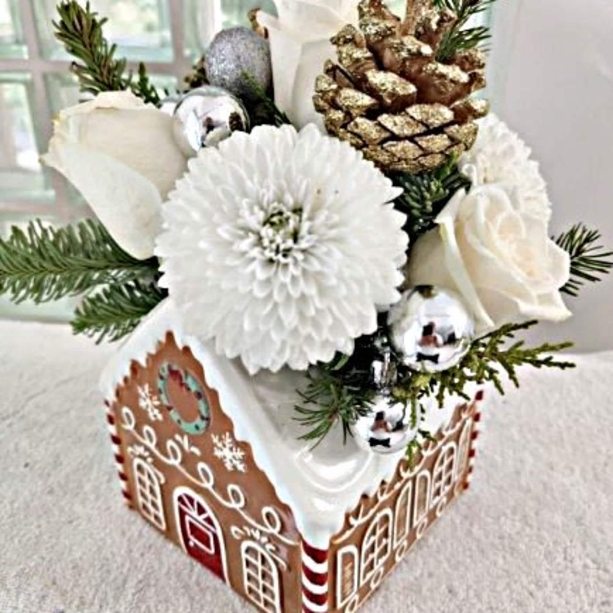 Share warmth and love with the Gingerbread House Bouquet, a delectable blend