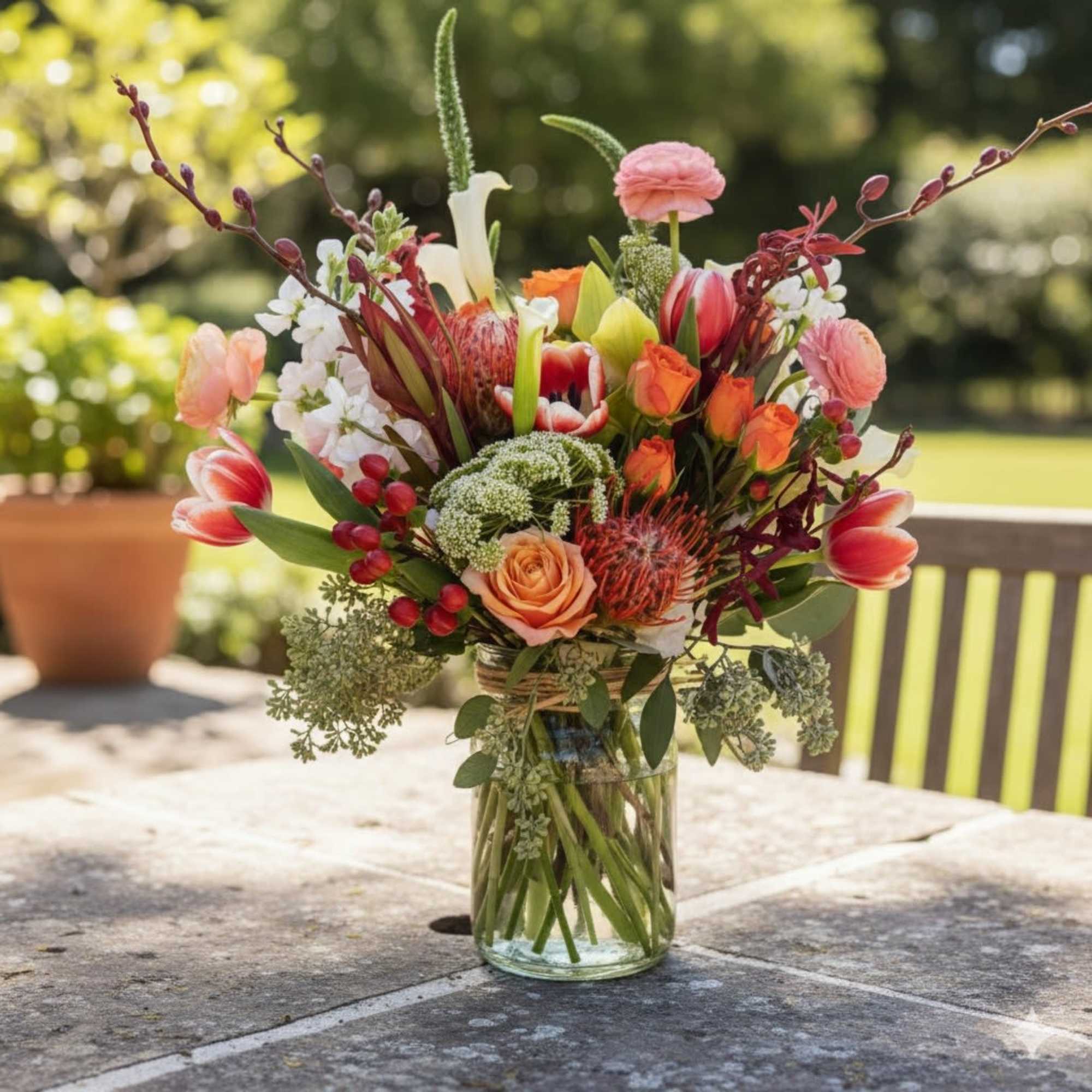 Elegant mix of oranges 