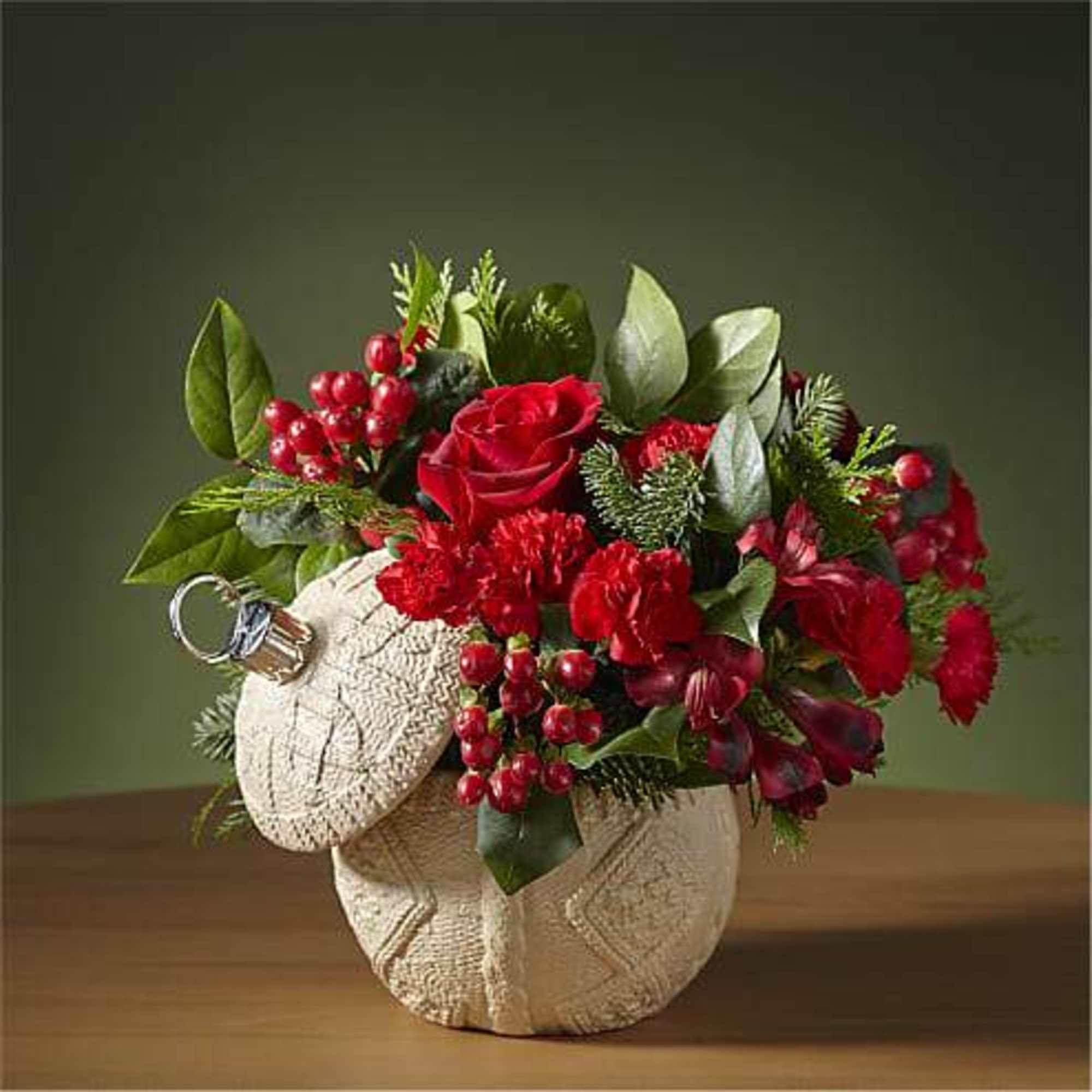 Gather around the fire to enjoy our Stay Cozy Bouquet bundled in