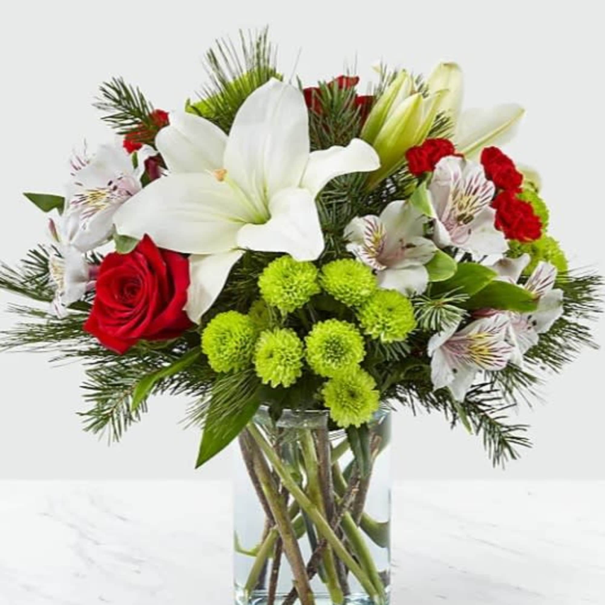 Christmas spirit bouquet is a nice holiday gift we put the 3