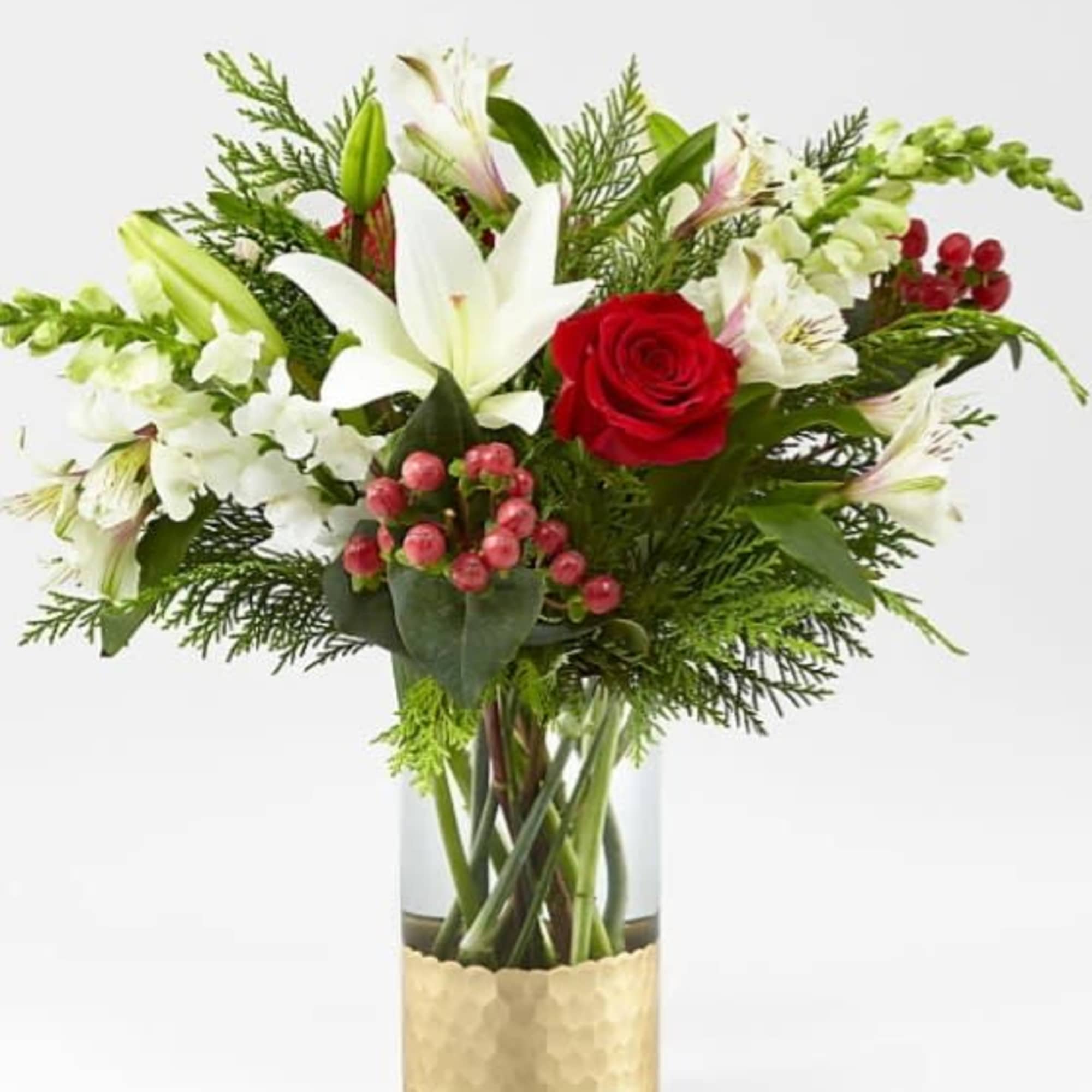 Golden holiday bouquet is a nice holiday gift we put the 3