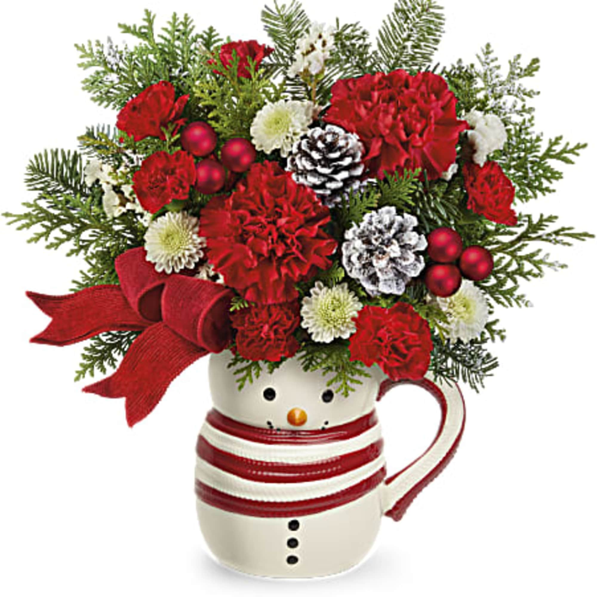 Cute as can be, this classic Christmas gift features a charming ceramic