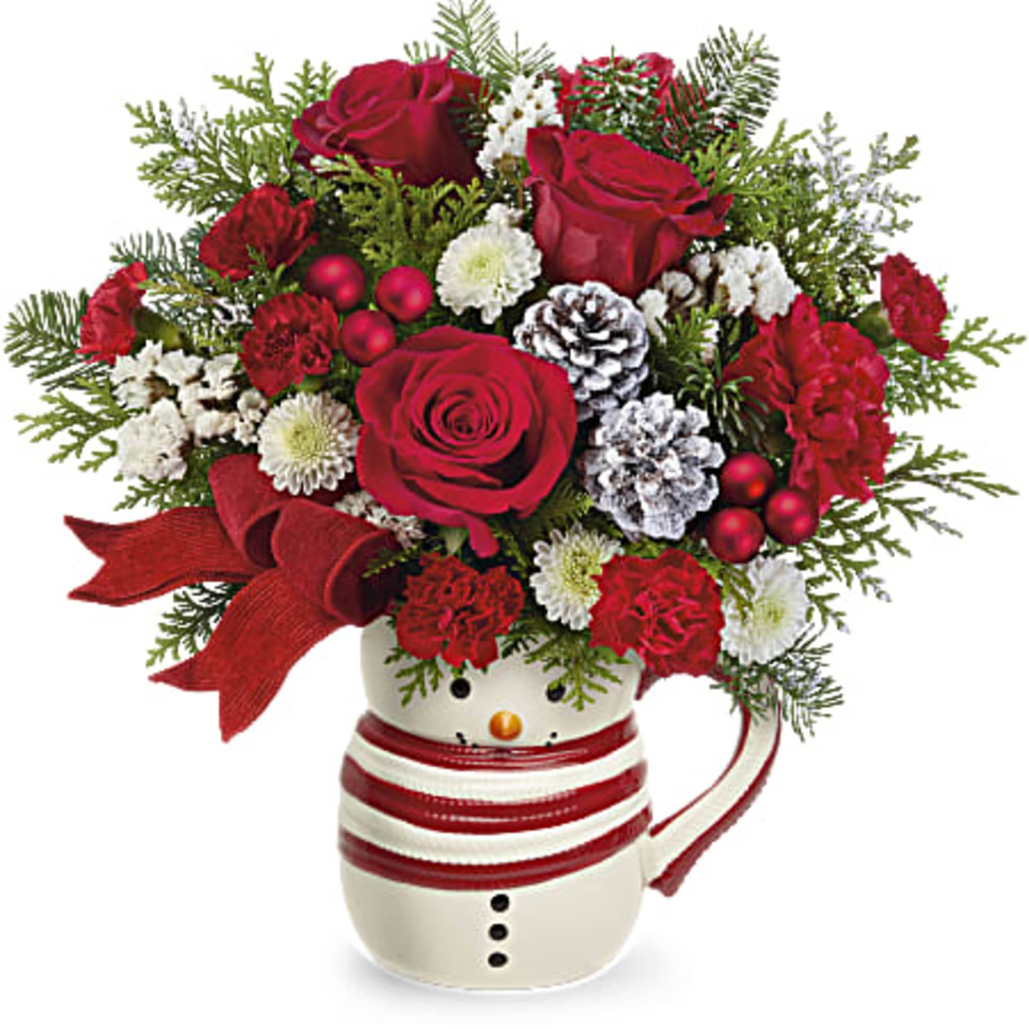 Cute as can be, this classic Christmas gift features a charming ceramic