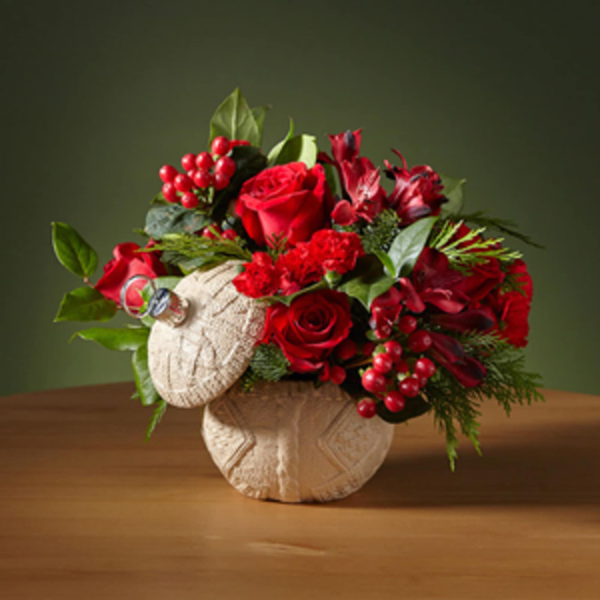 Gather around the fire to enjoy our Stay Cozy Bouquet bundled in