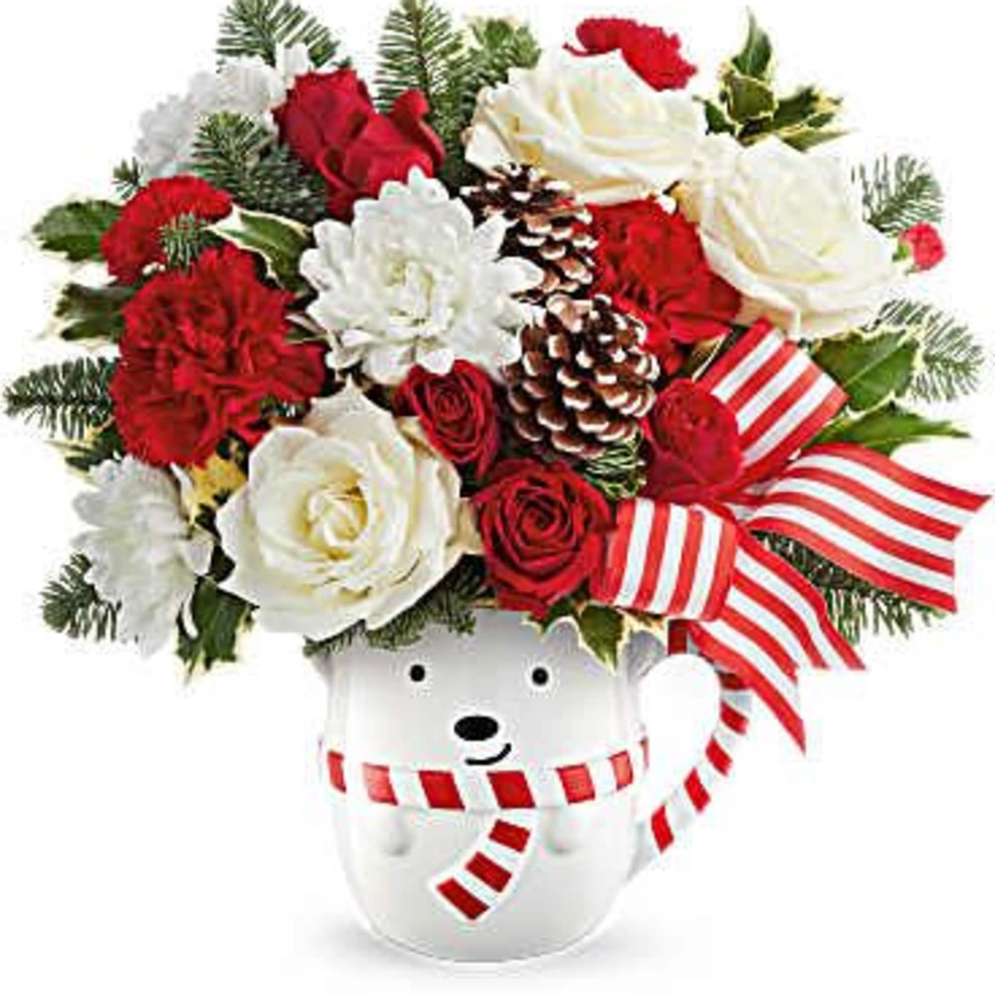 Send warm holiday hugs with Teleflora&#039;s Send a Hug&reg; Cozy Cub Wish