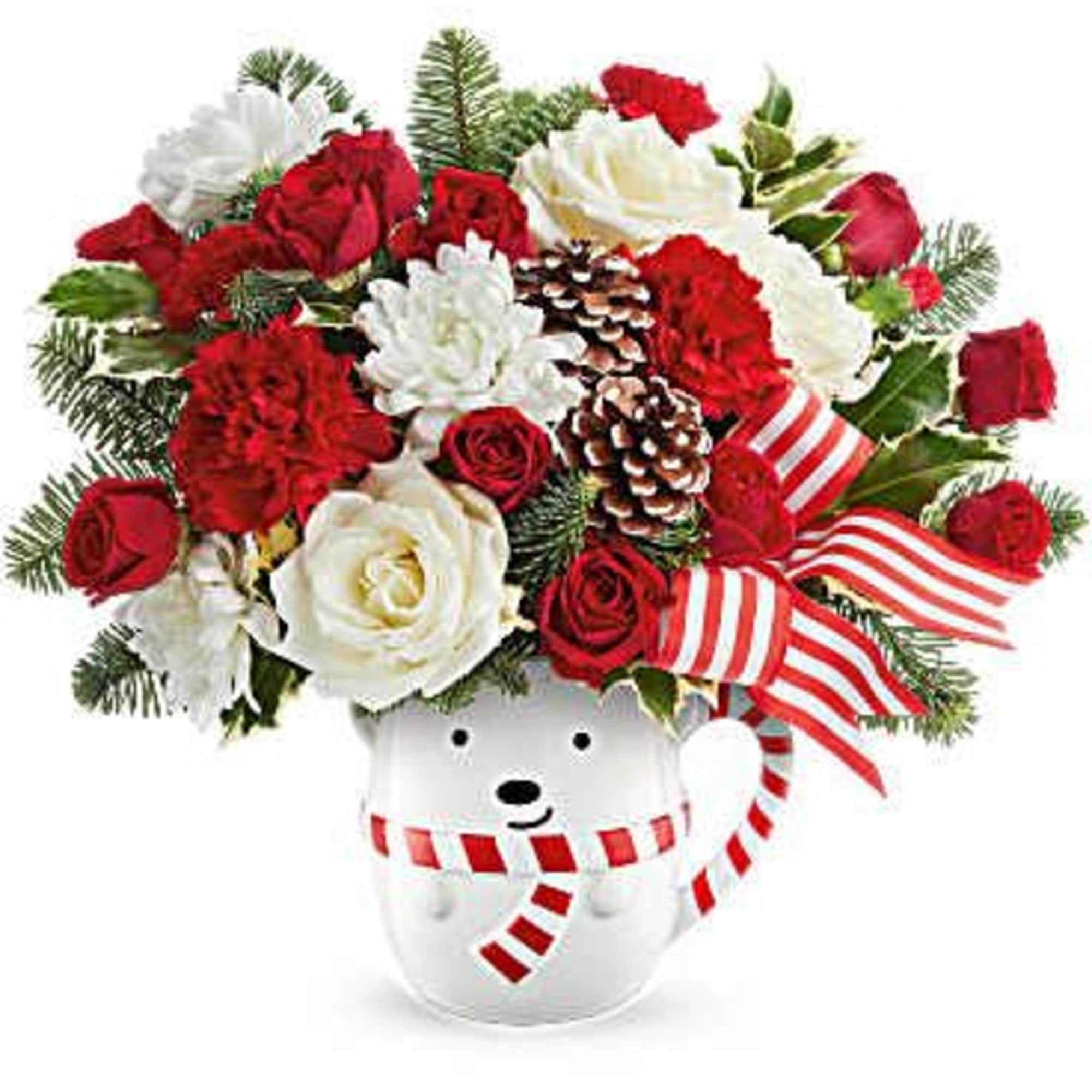 Send warm holiday hugs with Teleflora&#039;s Send a Hug&reg; Cozy Cub Wish