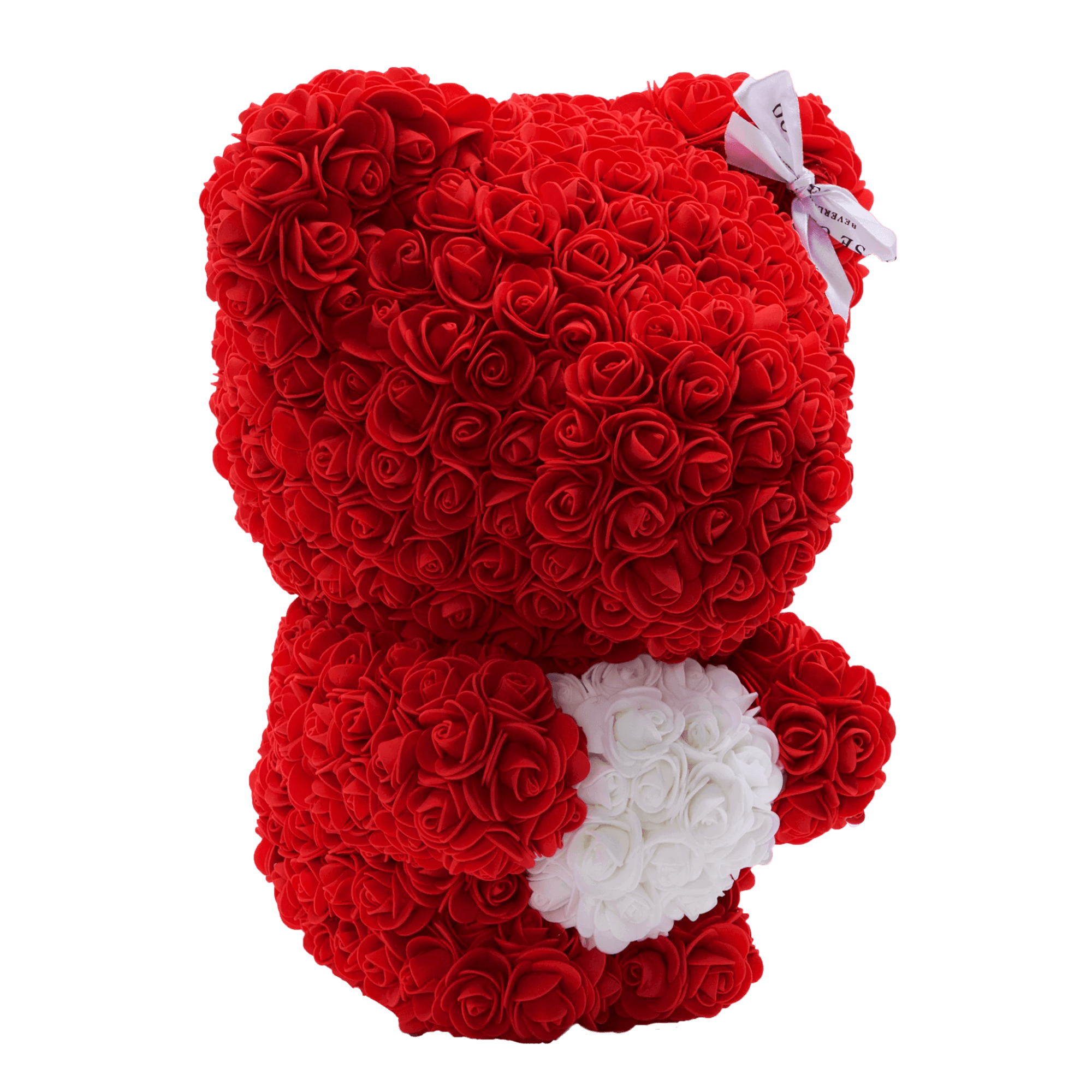 The &quot;Love Heart Standing Foam Rose Bear&quot; is a charming and artistic