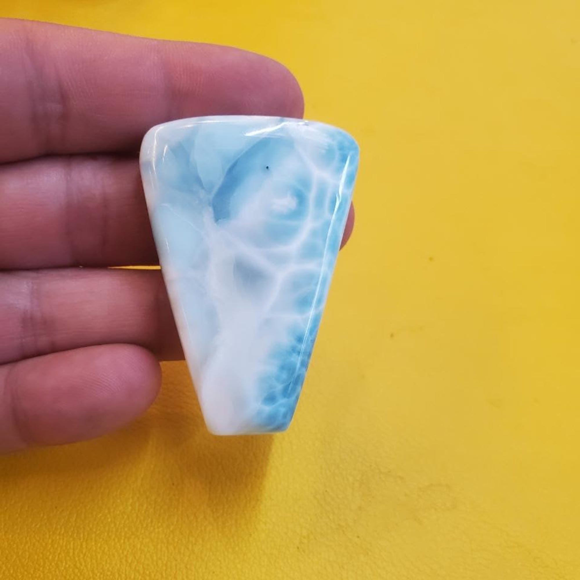 Immerse yourself in the soothing energies of Larimar with our Healing 29.9