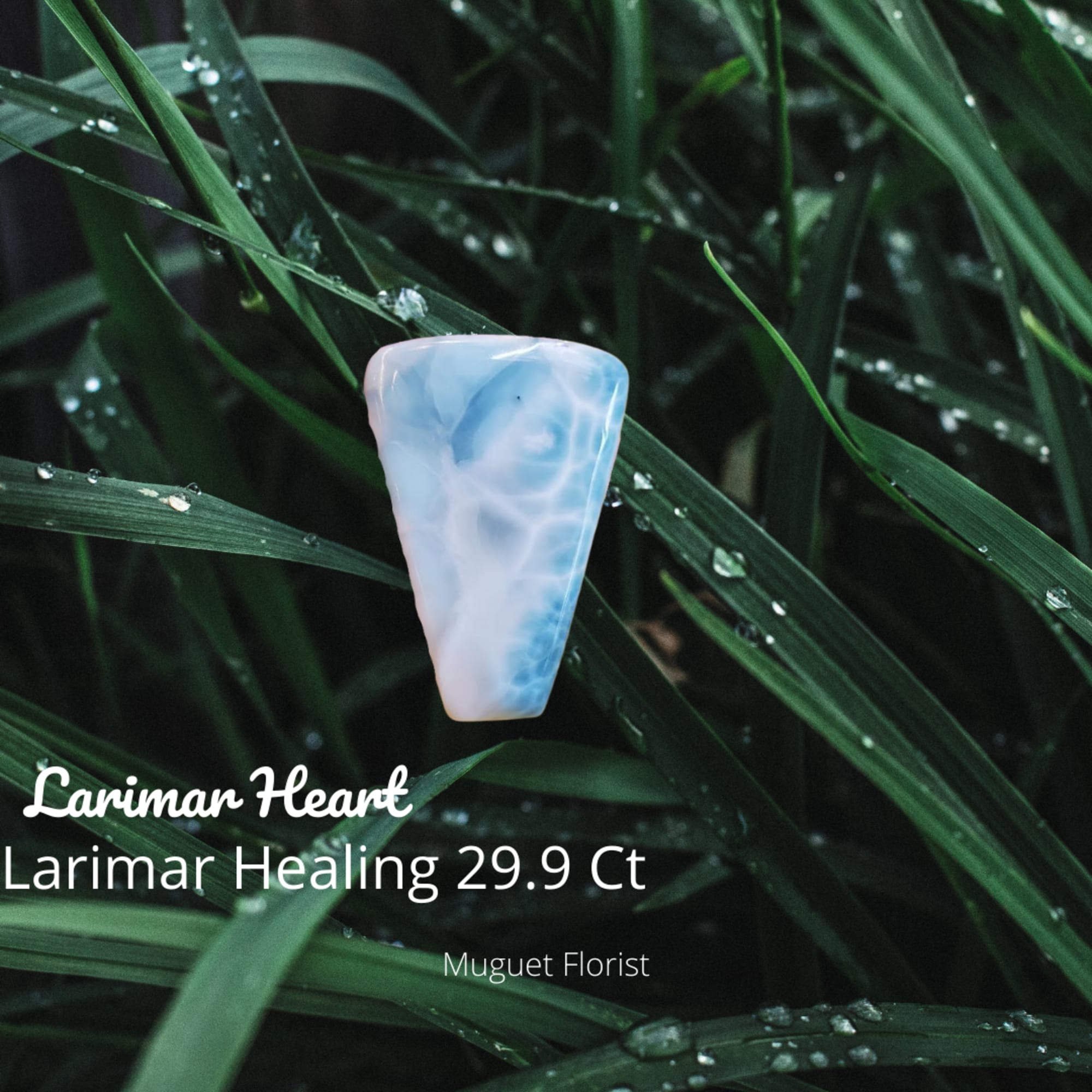 Immerse yourself in the soothing energies of Larimar with our Healing 29.9