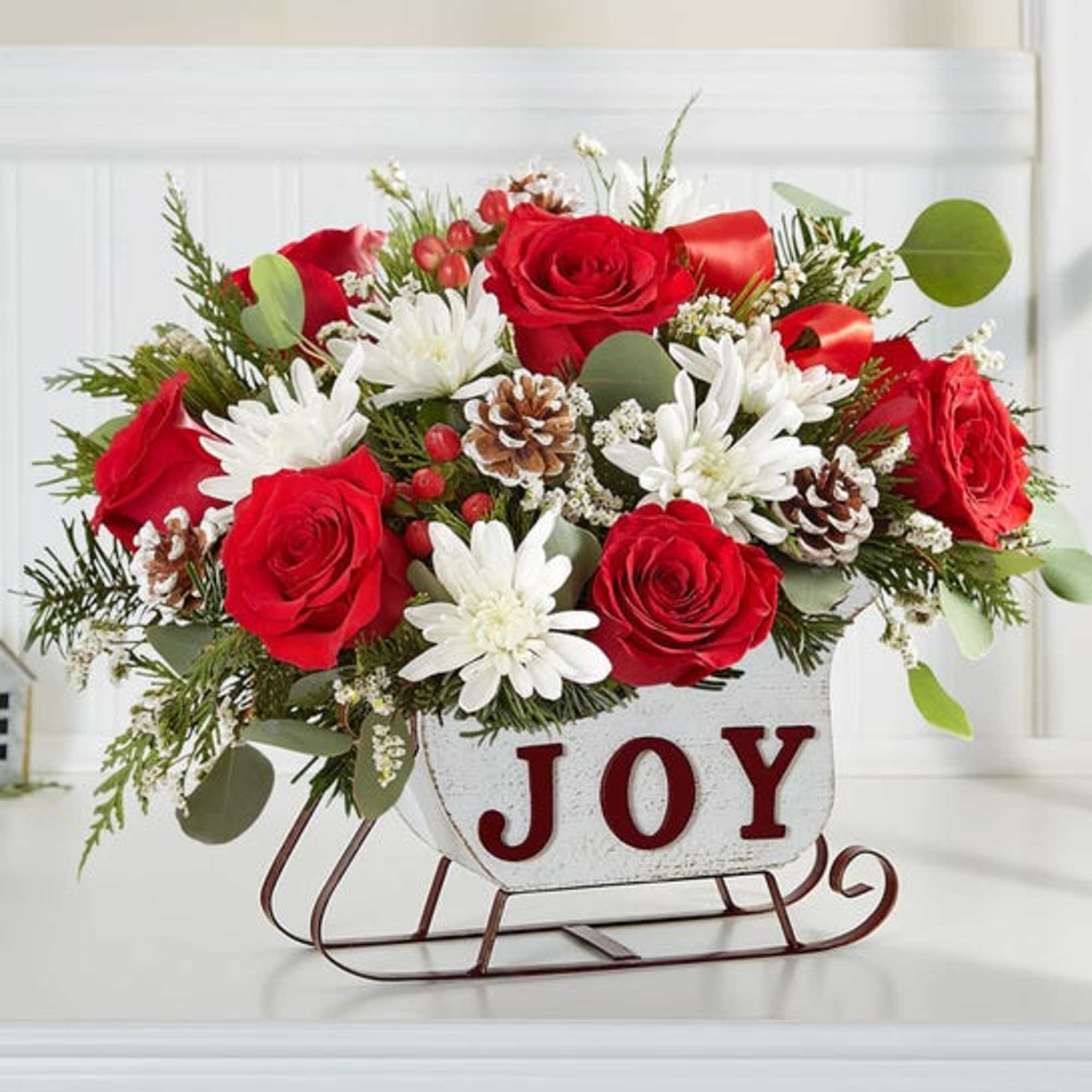  Send happiness their way with our dashing holiday sleigh! Filled with