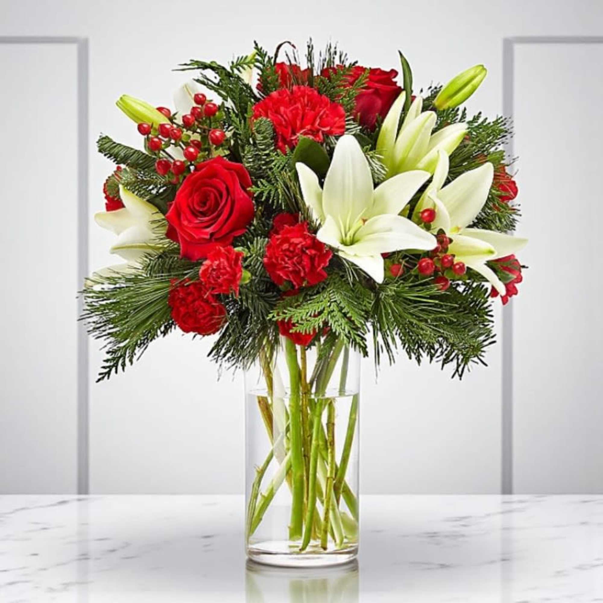 Celebrate the beauty of the season with our Joyful Greetings Bouquet, a