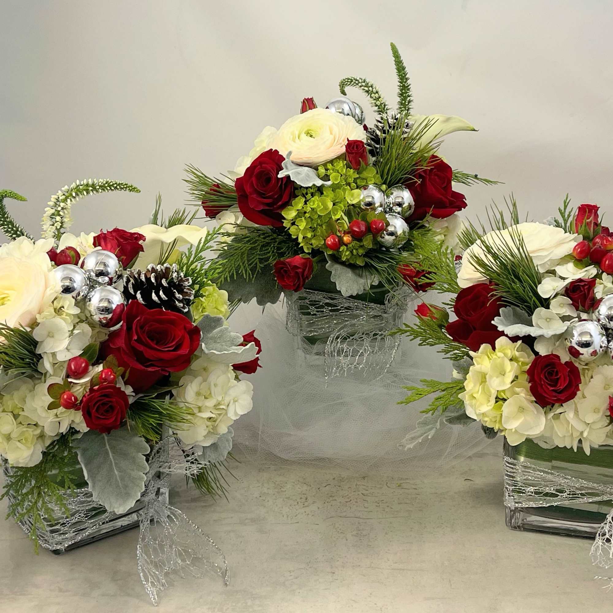 Why have one centerpiece when you can have three!!!  Space three