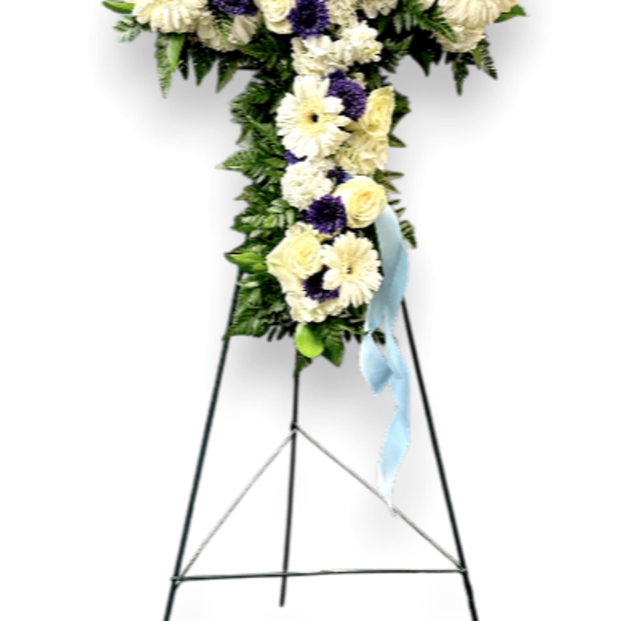 The &quot;Blue Serenity Memorial Easel&quot; is a beautifully crafted tribute designed in