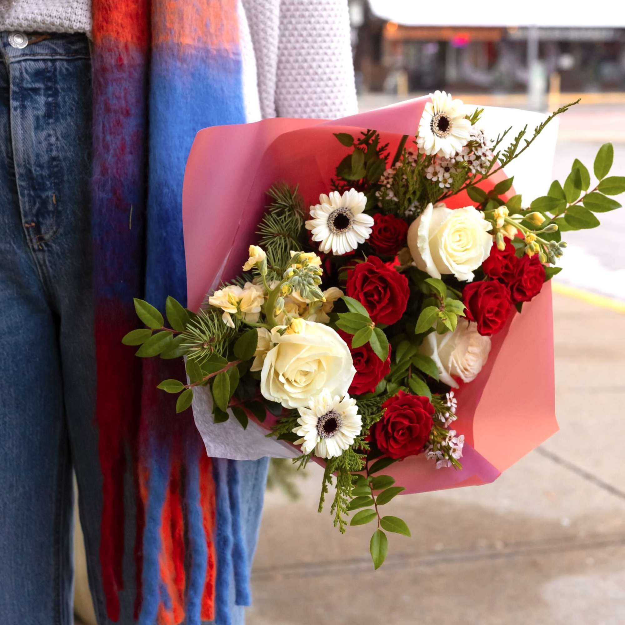 A fun and festive bundle full of fresh winter greens and red