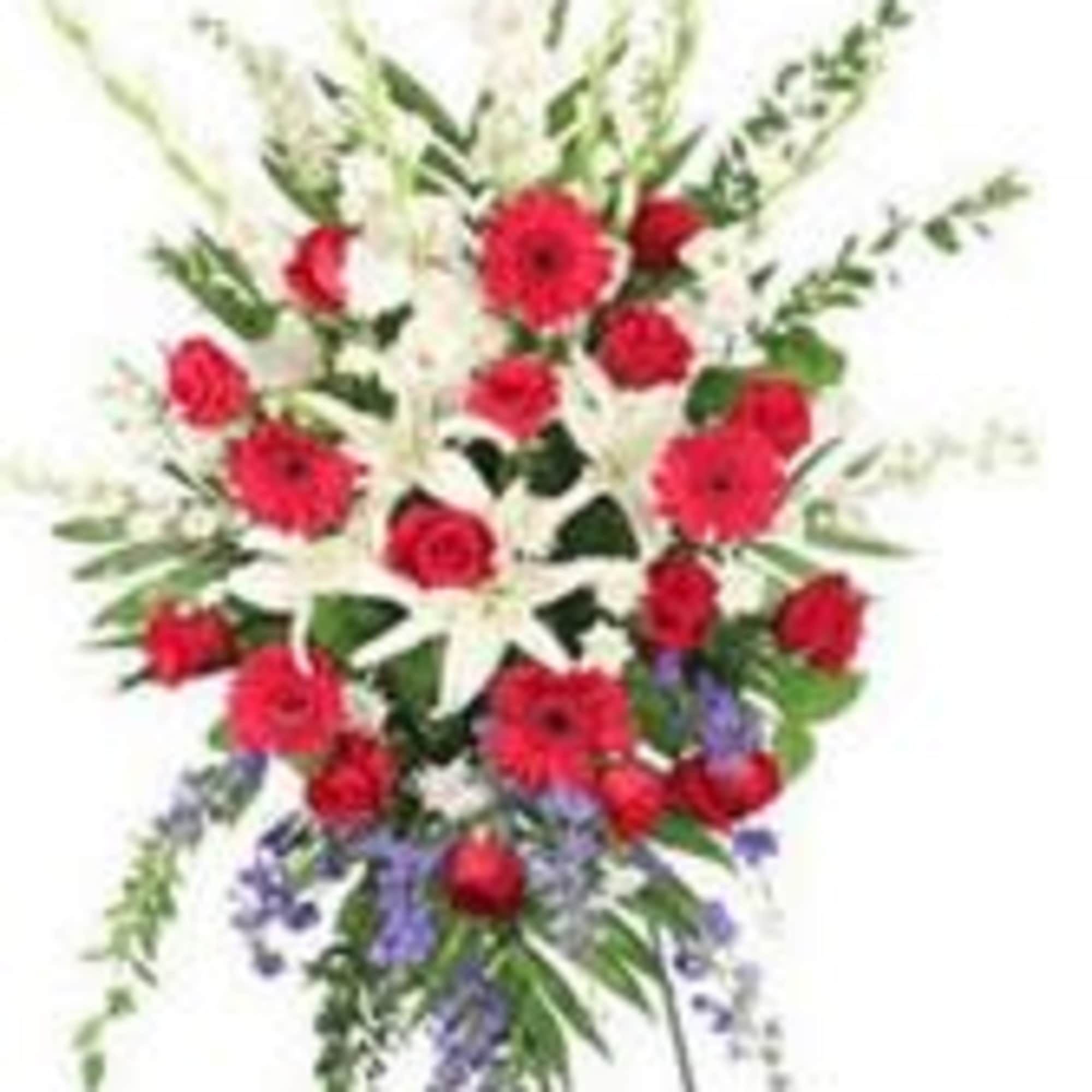 This Collection combines our most popular memorial arrangements: Standing spray, Footed Urn